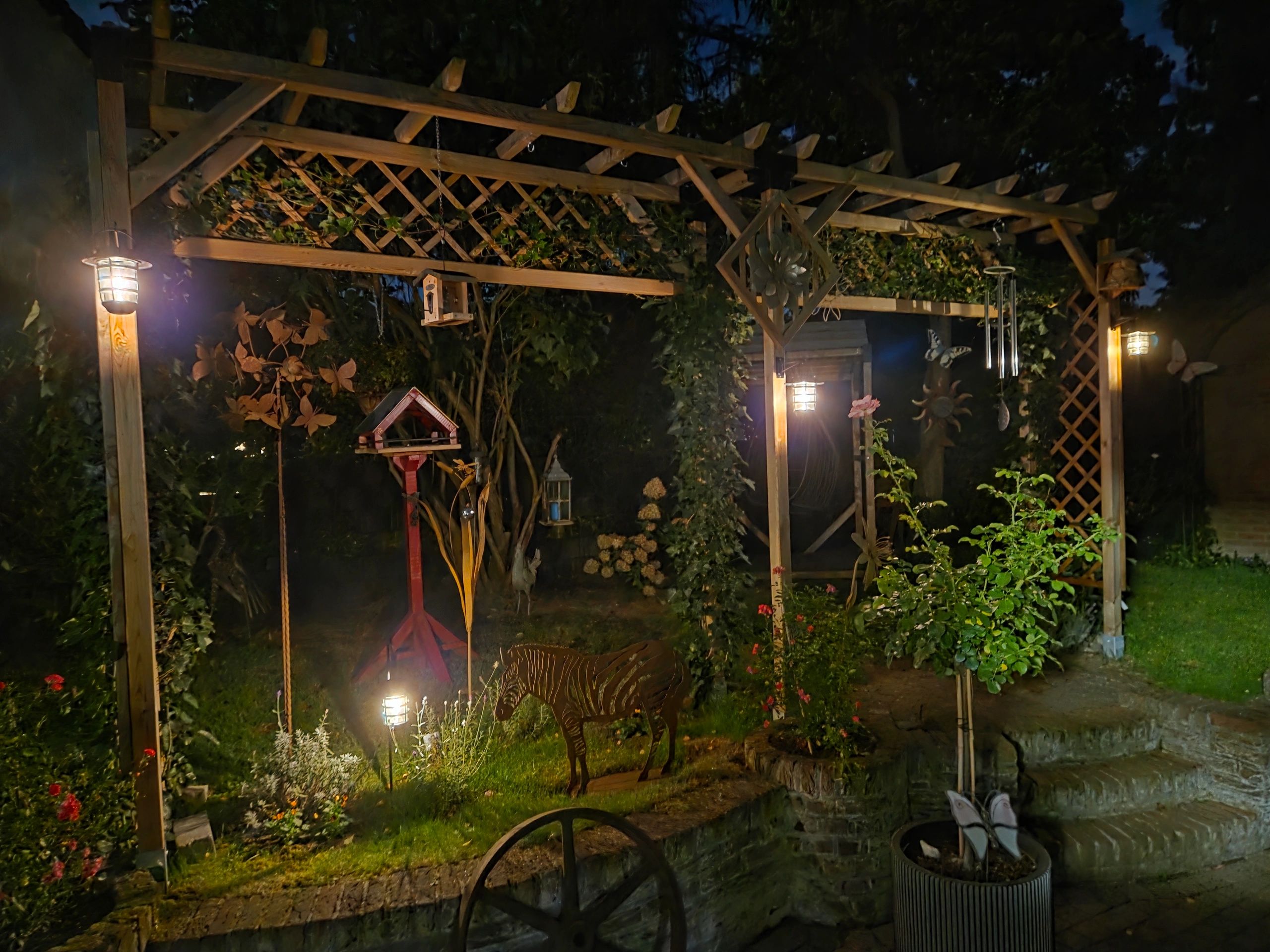 3 stuks Zwarte solarlamp Sting - hanglamp, priklamp en tafellamp-in 1