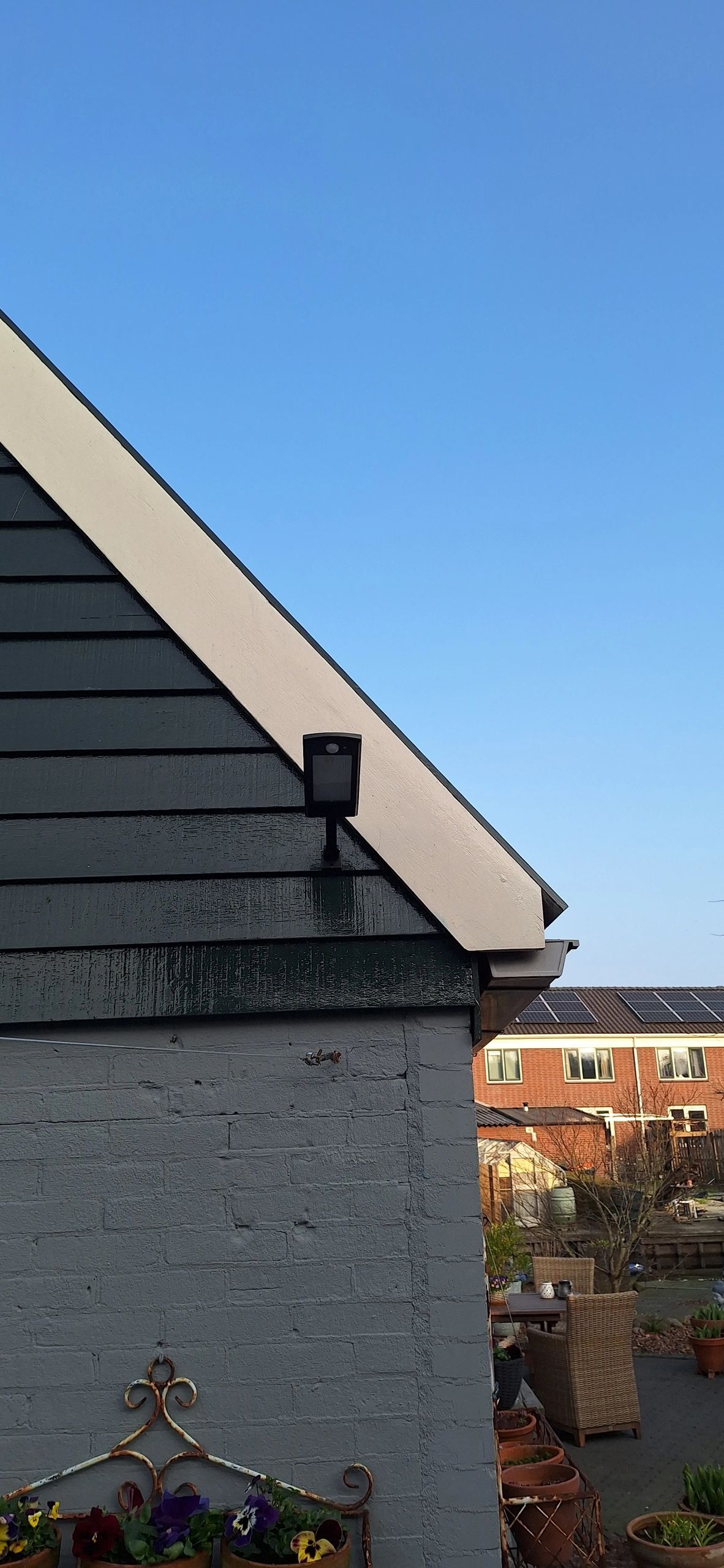 Solar wandlamp Paddle met bewegingssensor in zwart