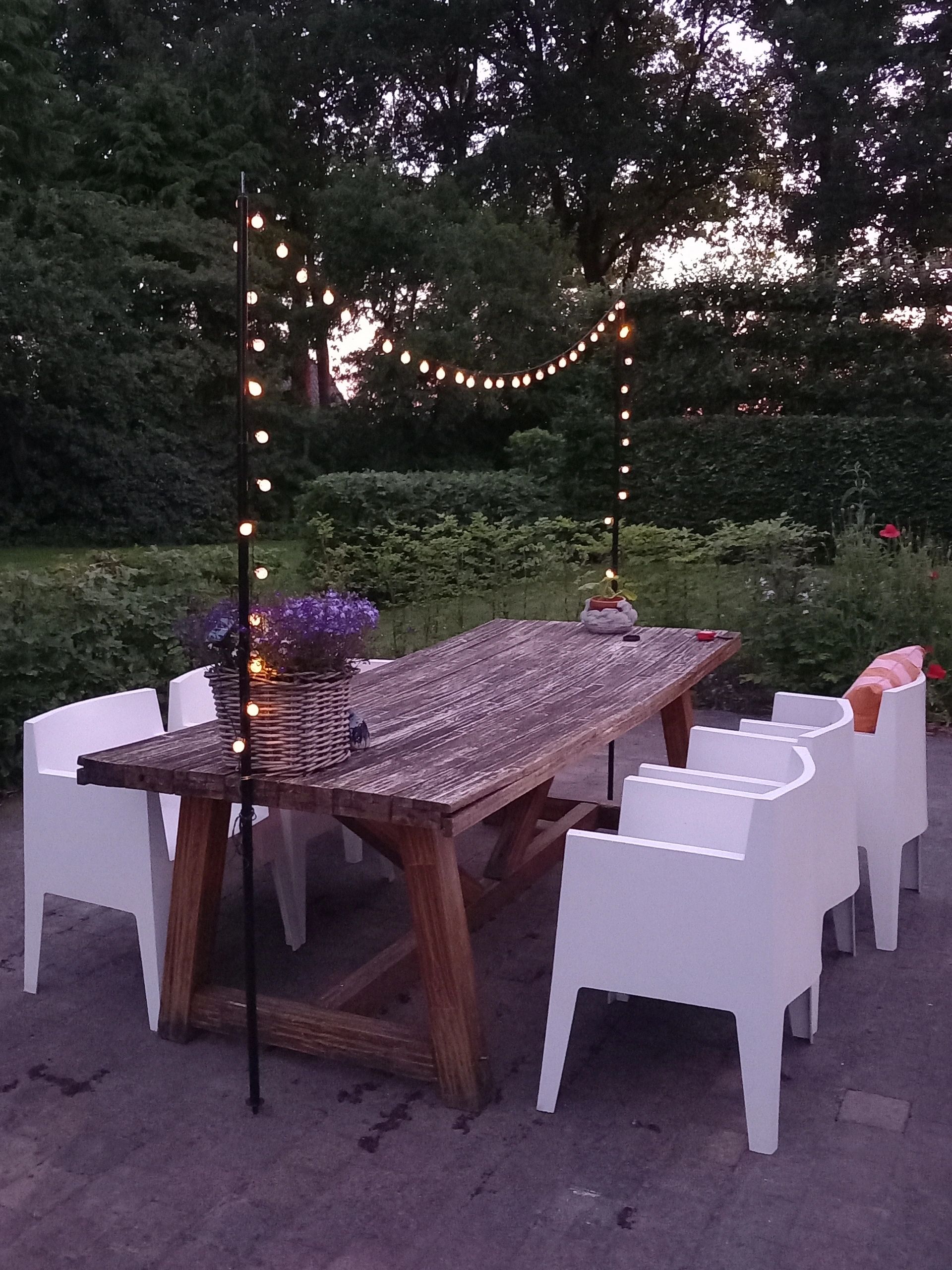 Solar lichtslinger Bubble met 50 warm witte led lampen