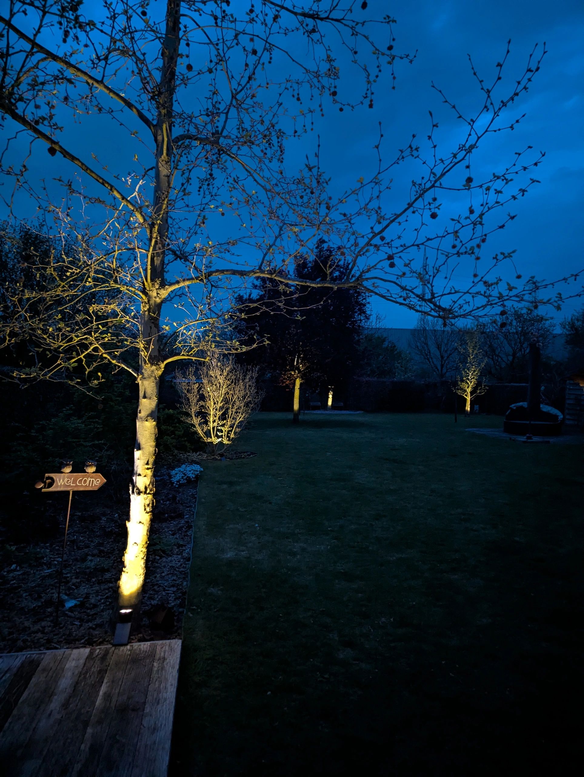 Solar spot Highlight voor wandmontage of grondspies warm wit voordeelset 2