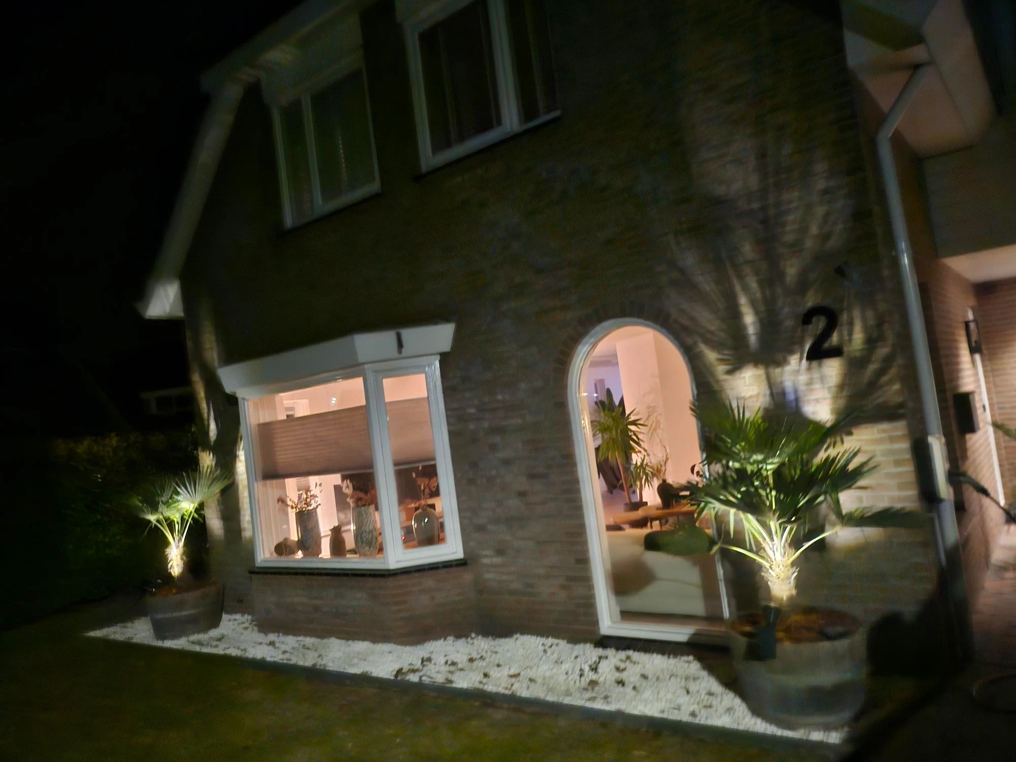 Solar spot Highlight voor wandmontage of grondspies warm wit voordeelset 2