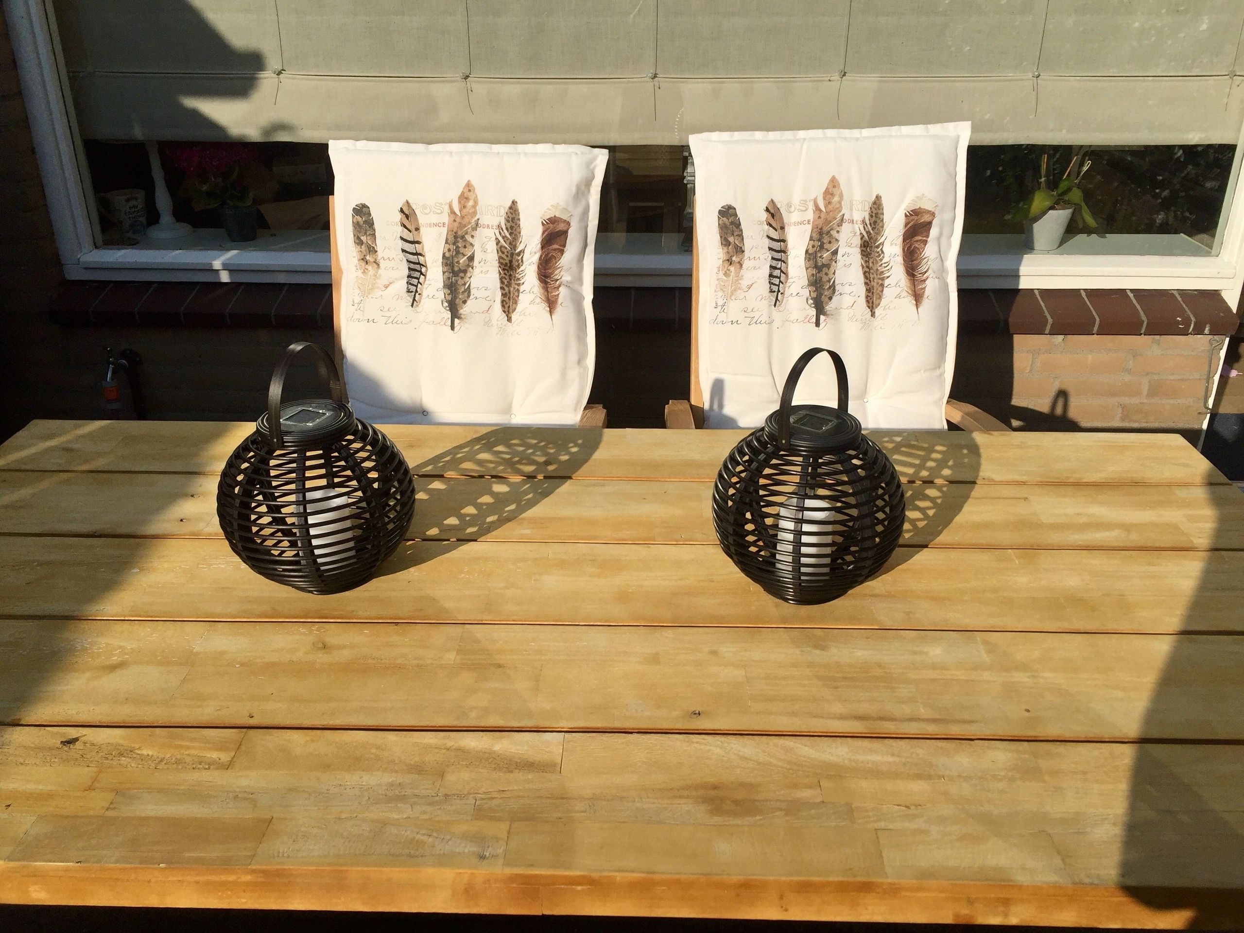Solar Lantaarn Basket Medium Rotanlook lamp op zonne energie 2017