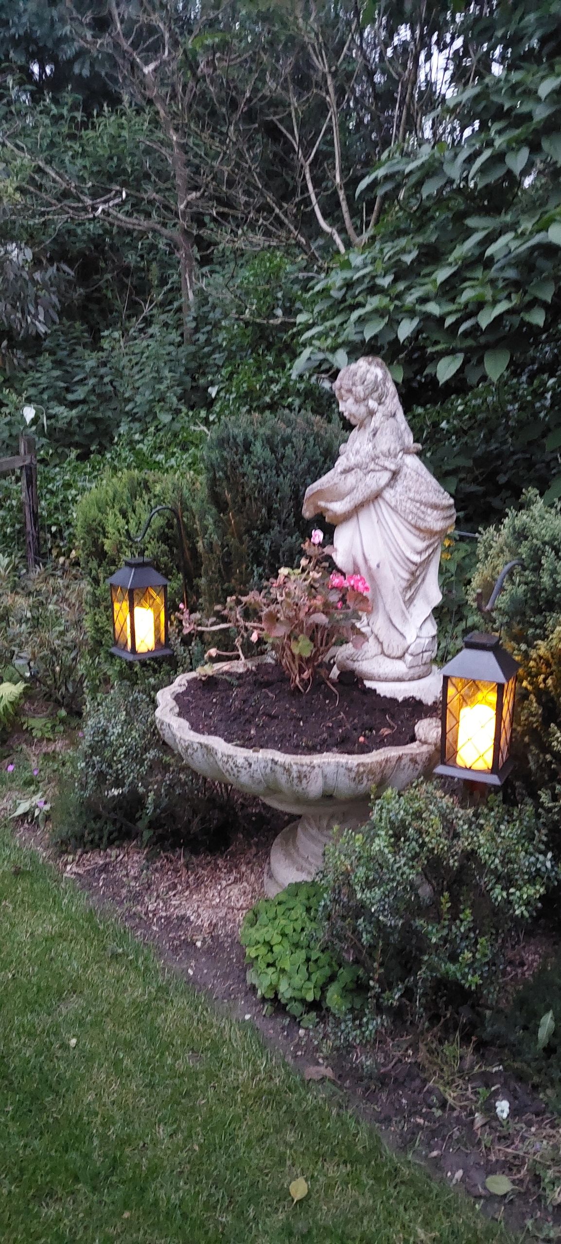 Solar Lantaarn Candle II zwart met kaars buitenlamp op zonne energie