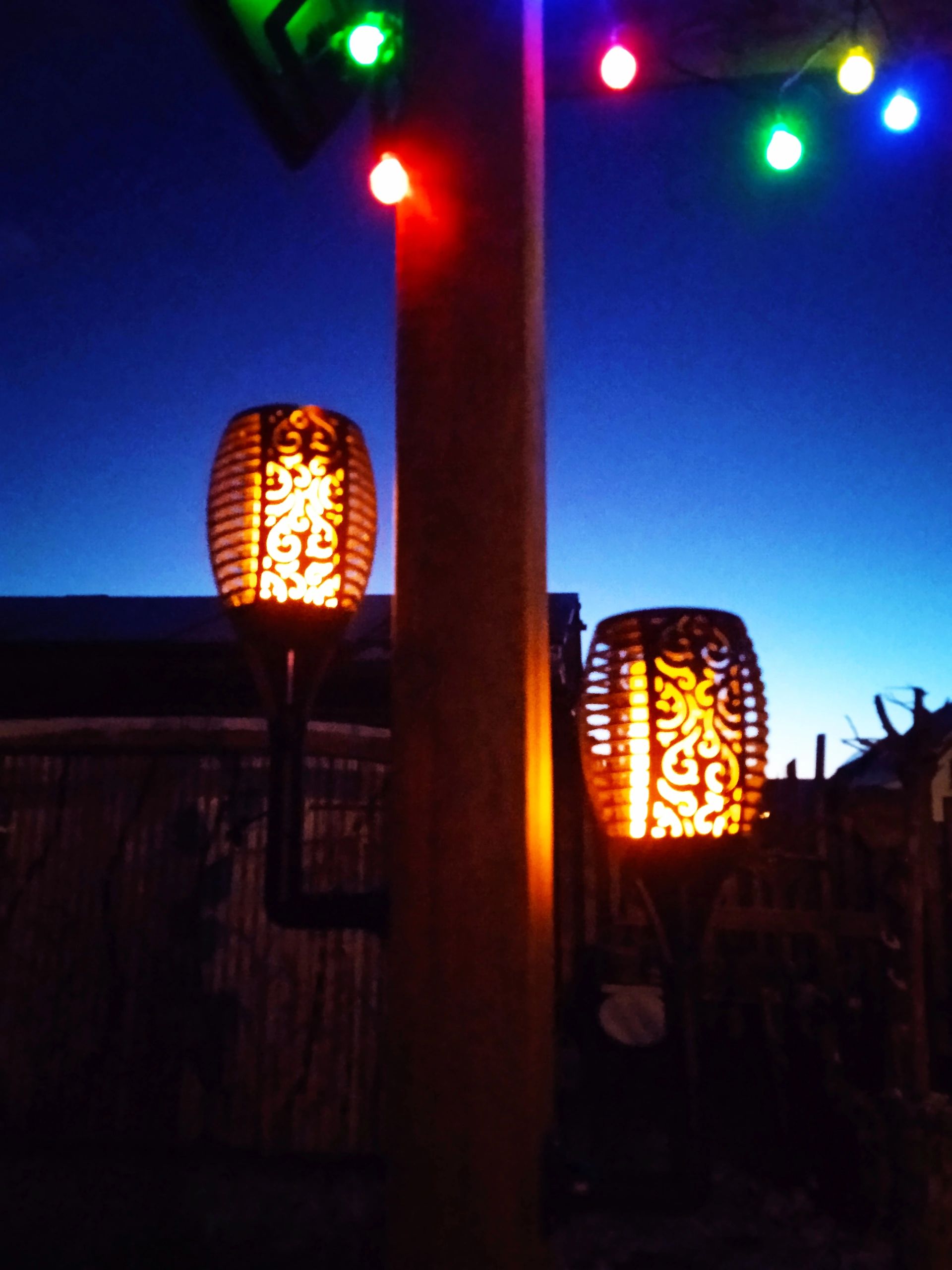 Solarlamp Fakkel voordeelset 3 zwart met schemersensor