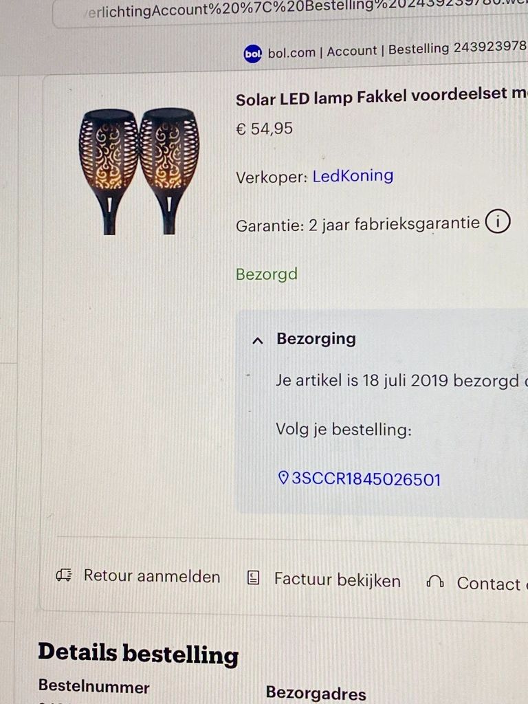 Solarlamp Fakkel voordeelset zwart met schemersensor