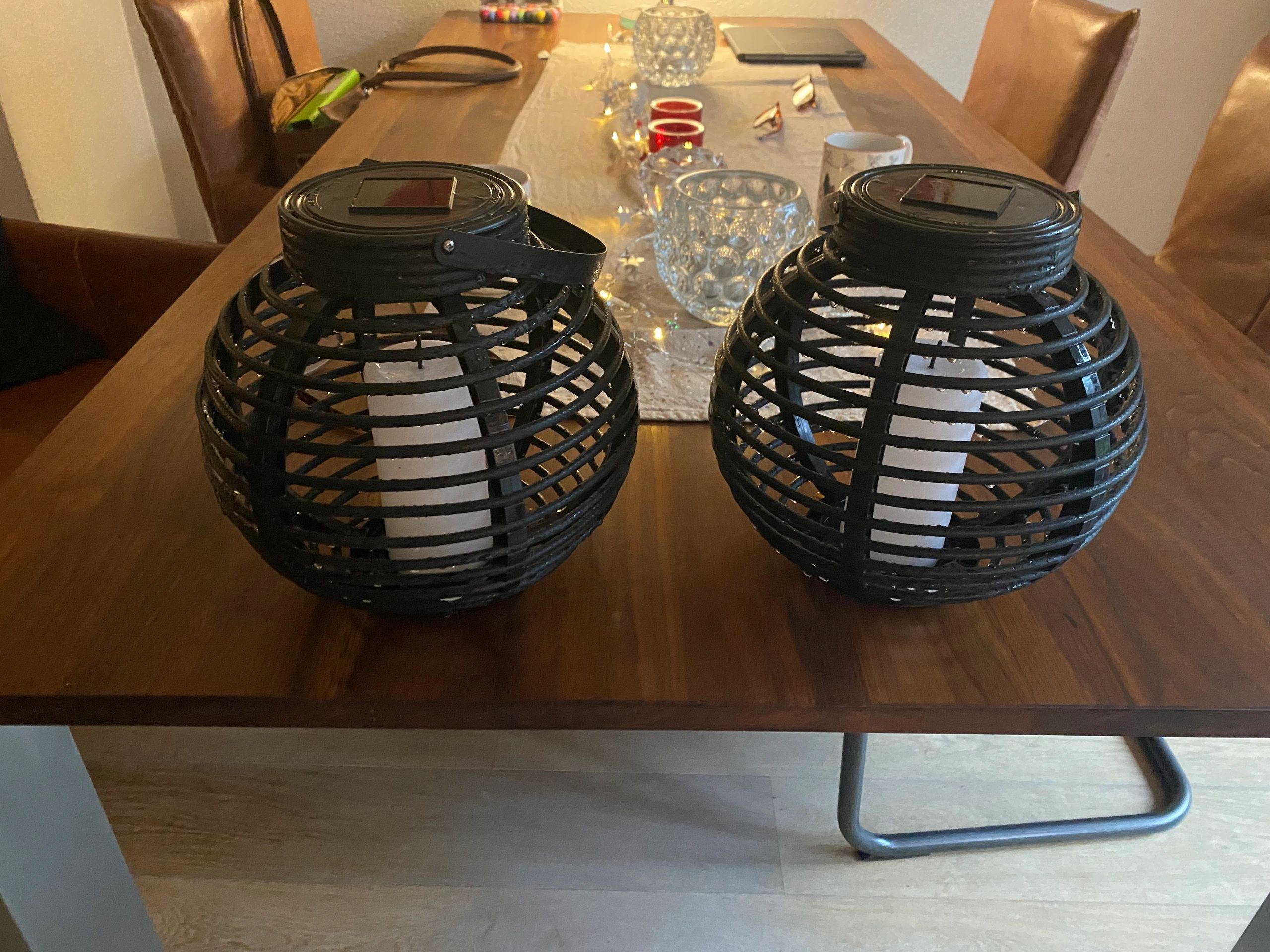 Solar Lantaarn Basket Medium Rotanlook lamp op zonne energie 2017