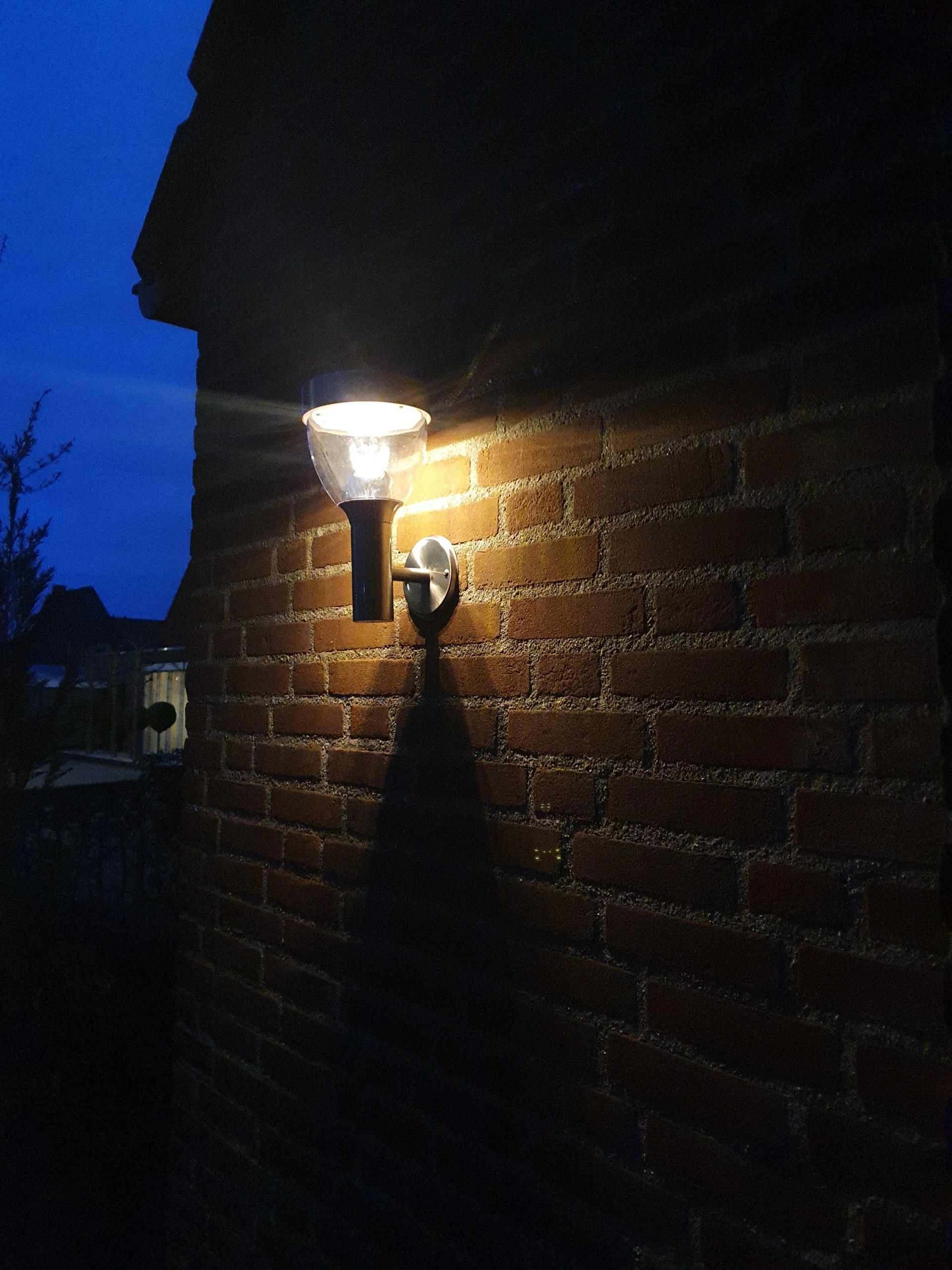 Solar wandlamp Bern RVS met sensor
