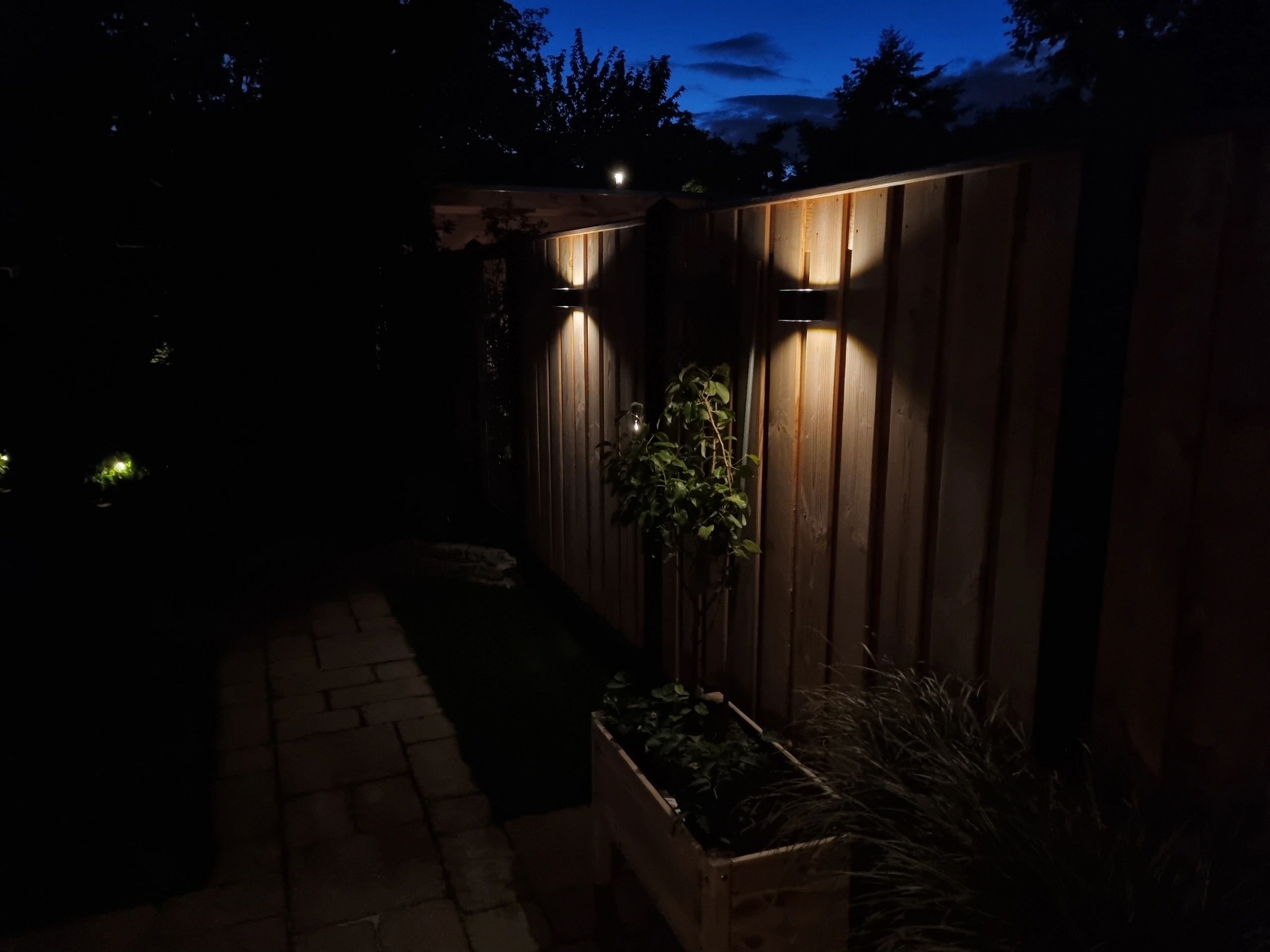 Solar LED wandlamp up downlight Emme rond