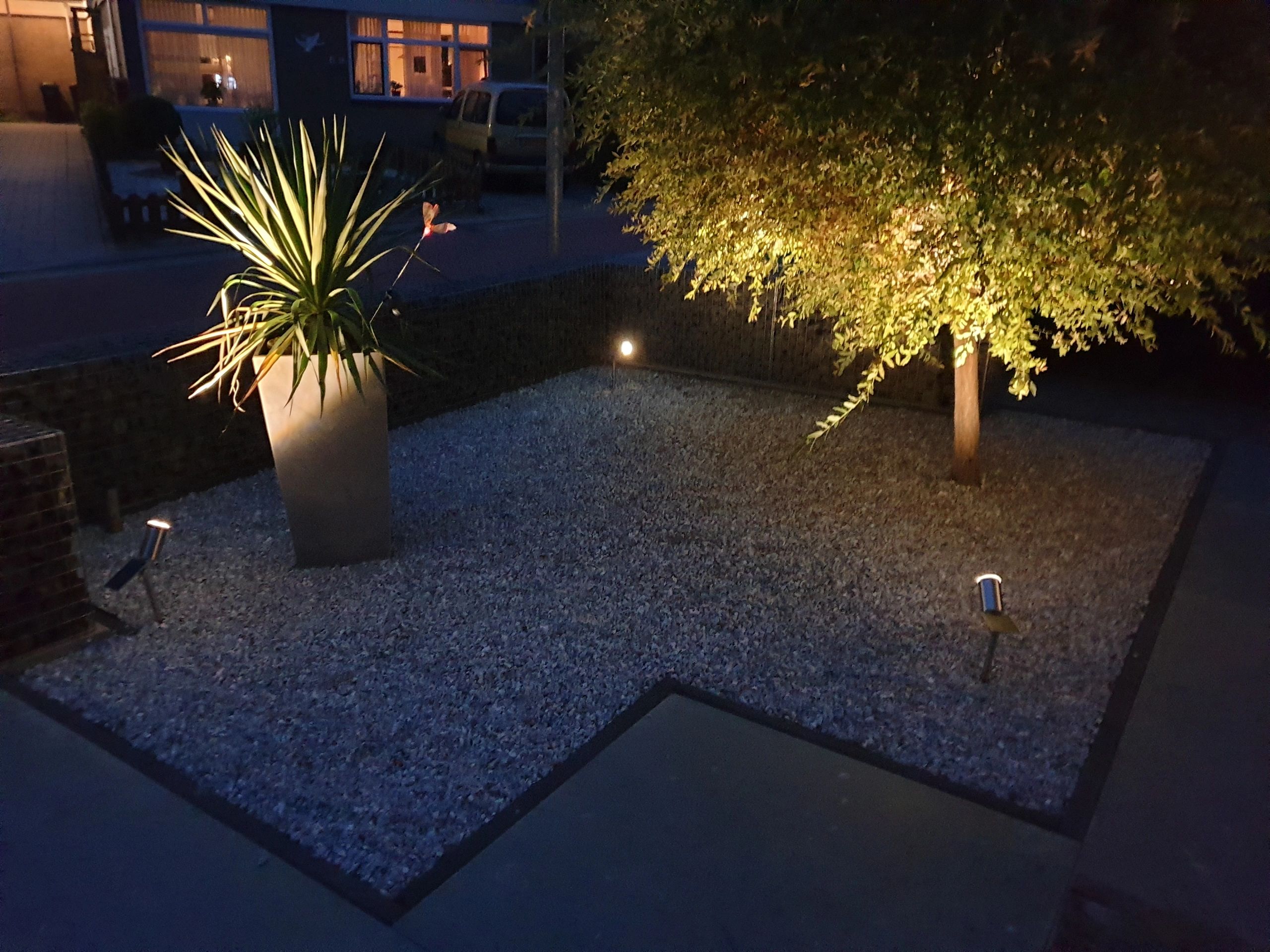 Solar spot Accent met grondspies warm wit