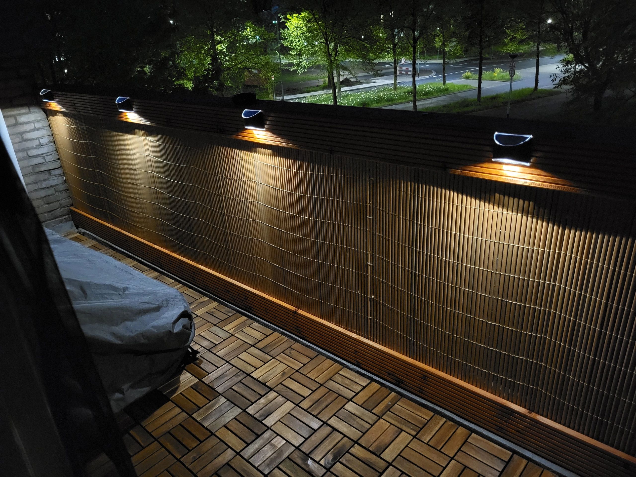 Solar wandlamp Quinn RVS zwart op zonne energie 2 stuks