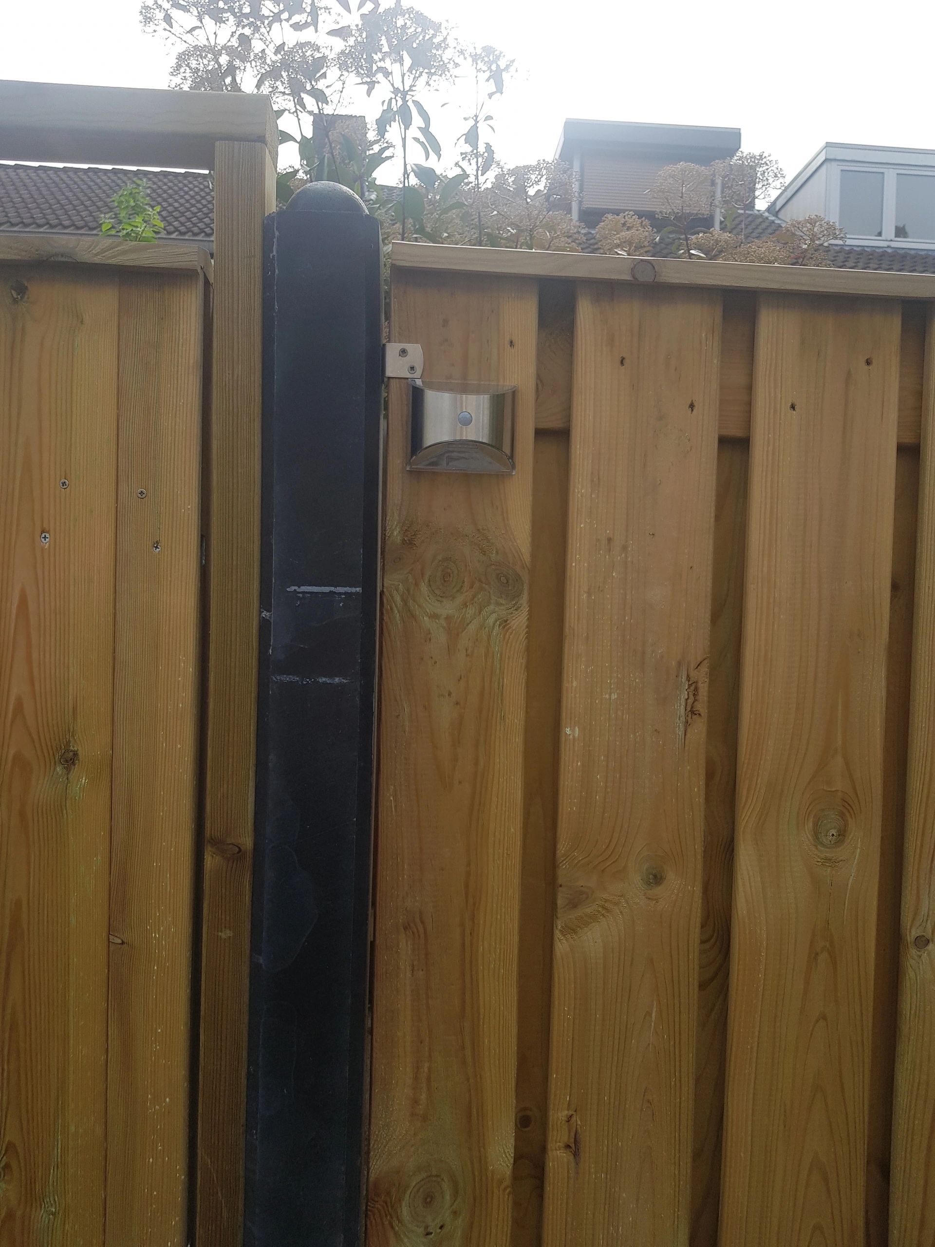 Solar wandlamp Flint RVS met bewegingsmelder op zonne energie koud wit