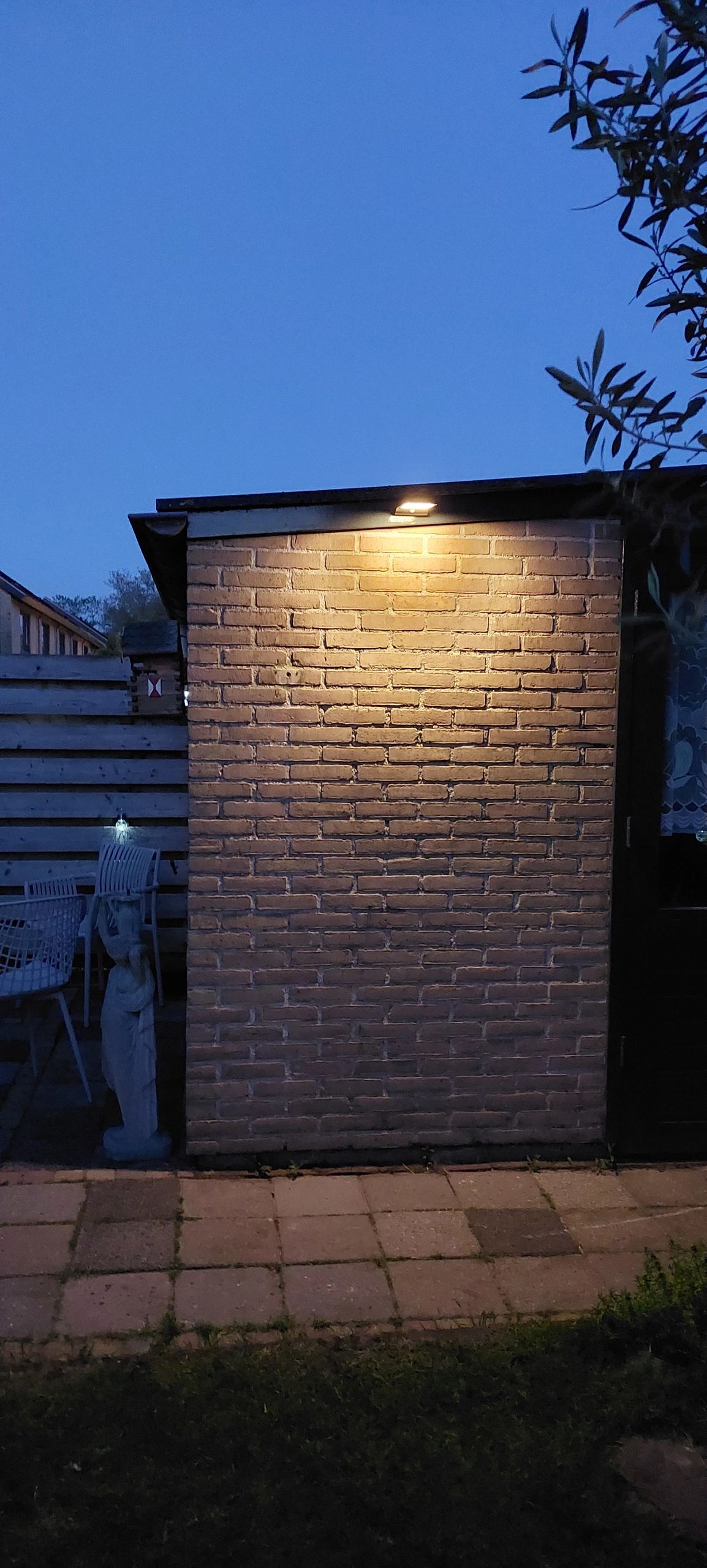 Solar wandlamp Slim met 36 leds en bewegingsmelder Zwart op zonne energie