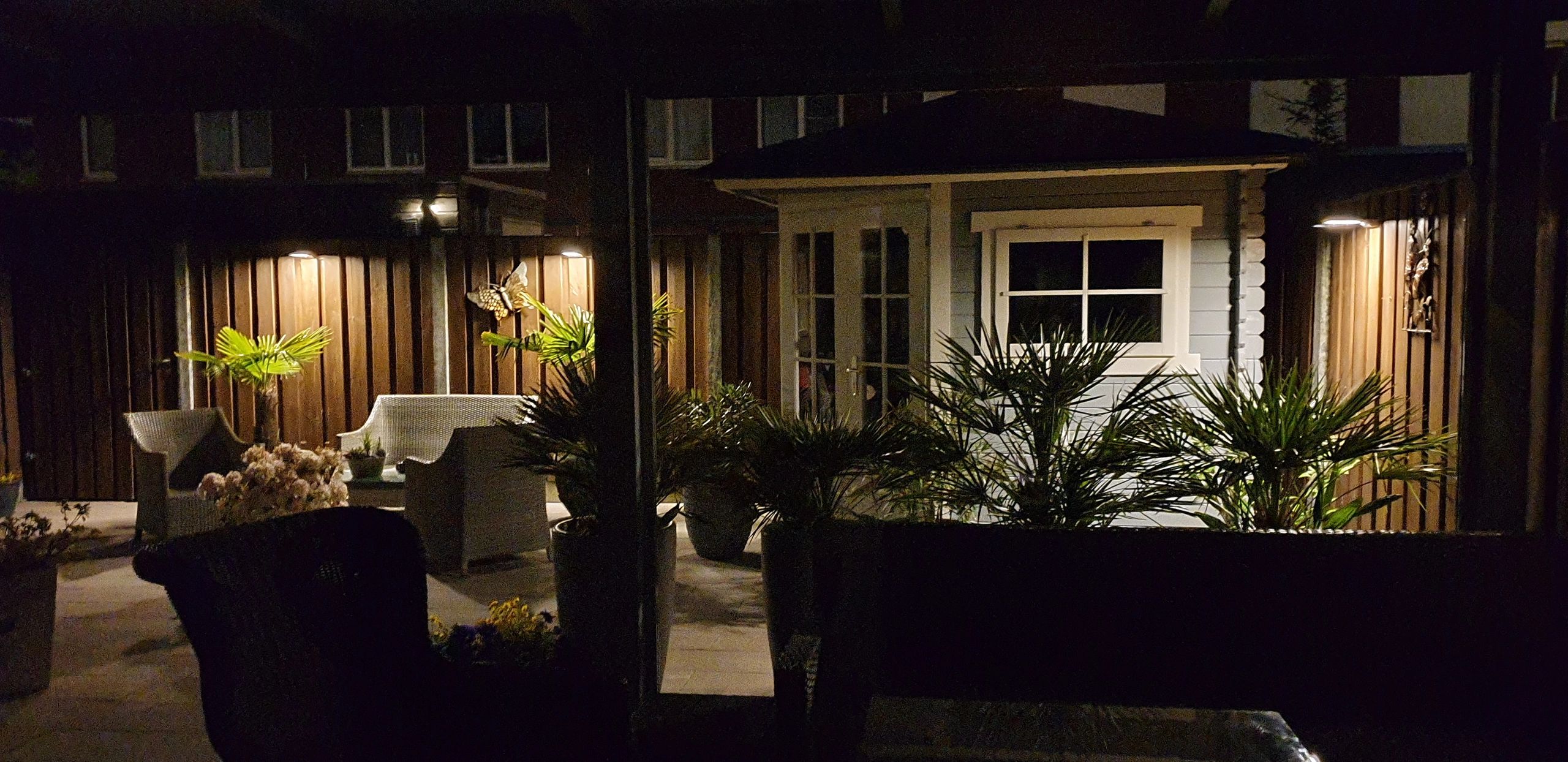 Solar wandlamp Slim met 36 leds en bewegingsmelder Zilver