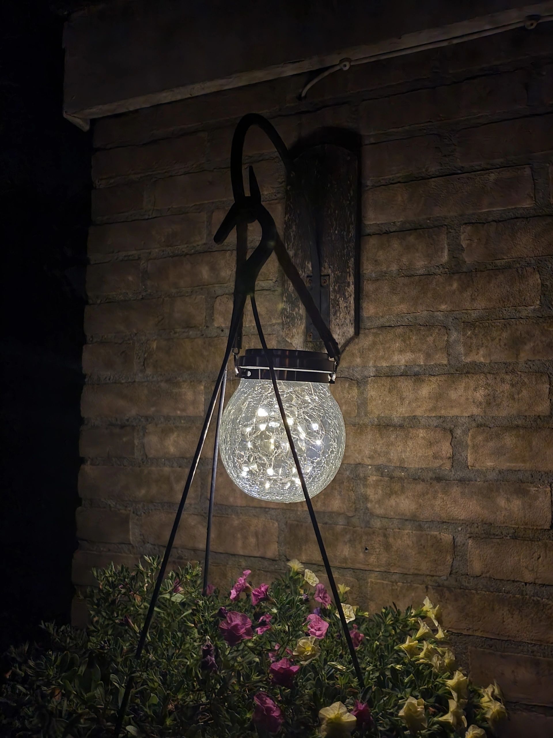 Solar hanglamp Betsy op zonne-energie - Voordeelset 3 stuks - Glazen bol met 30 leds