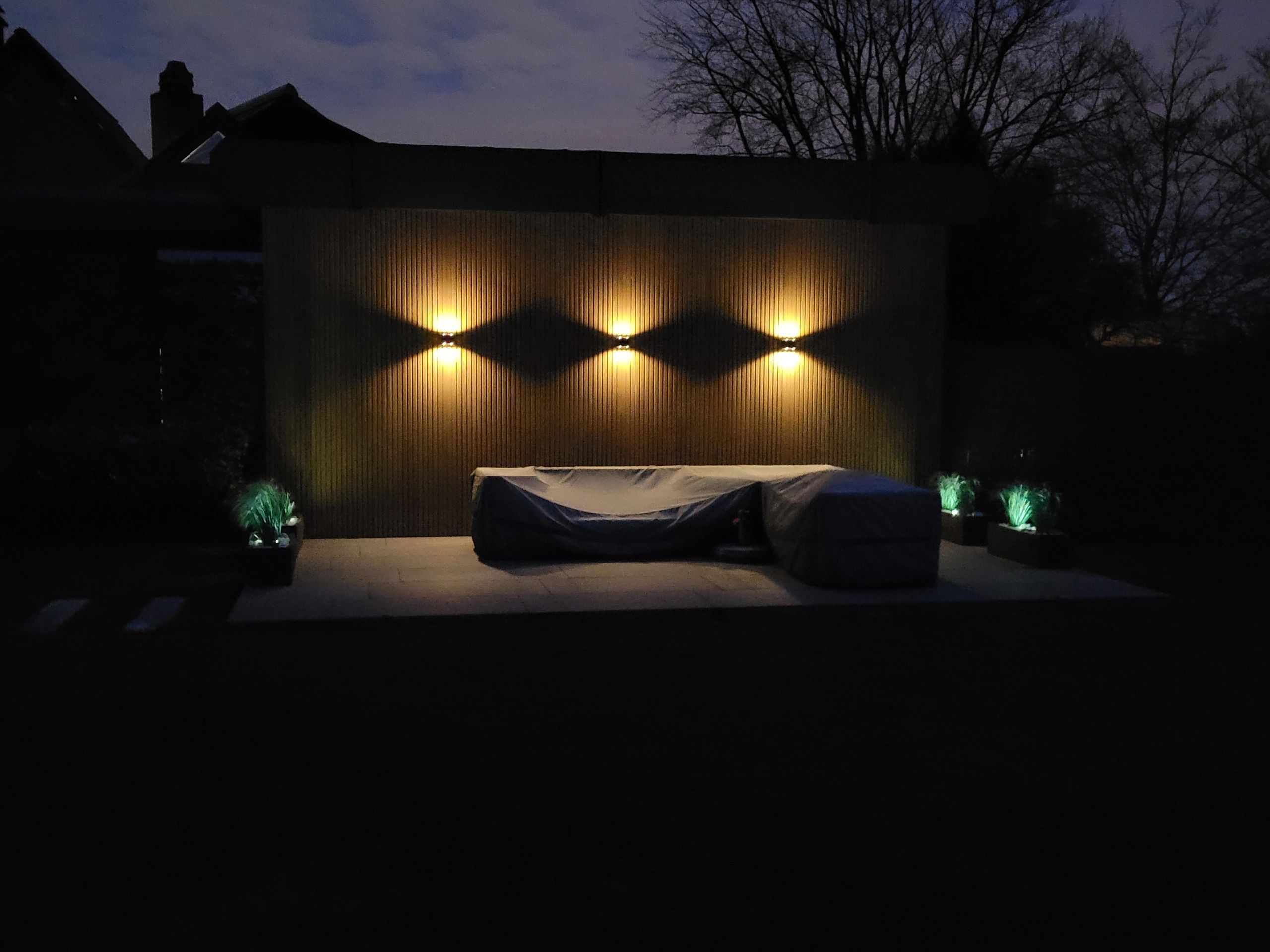 Solar LED wandlamp up downlight Emme recht