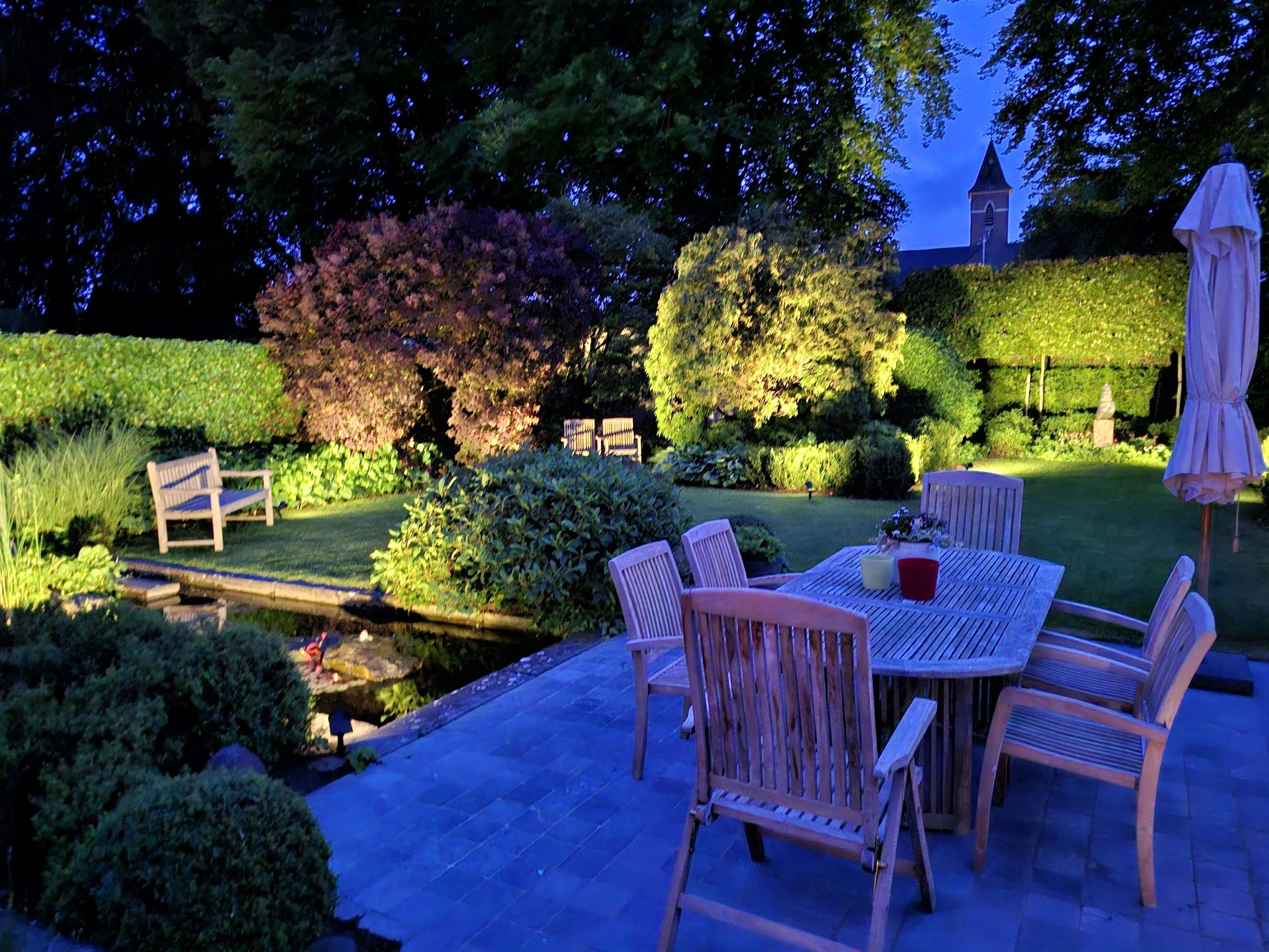 Solar spot Highlight voor wandmontage of grondspies warm wit voordeelset 3