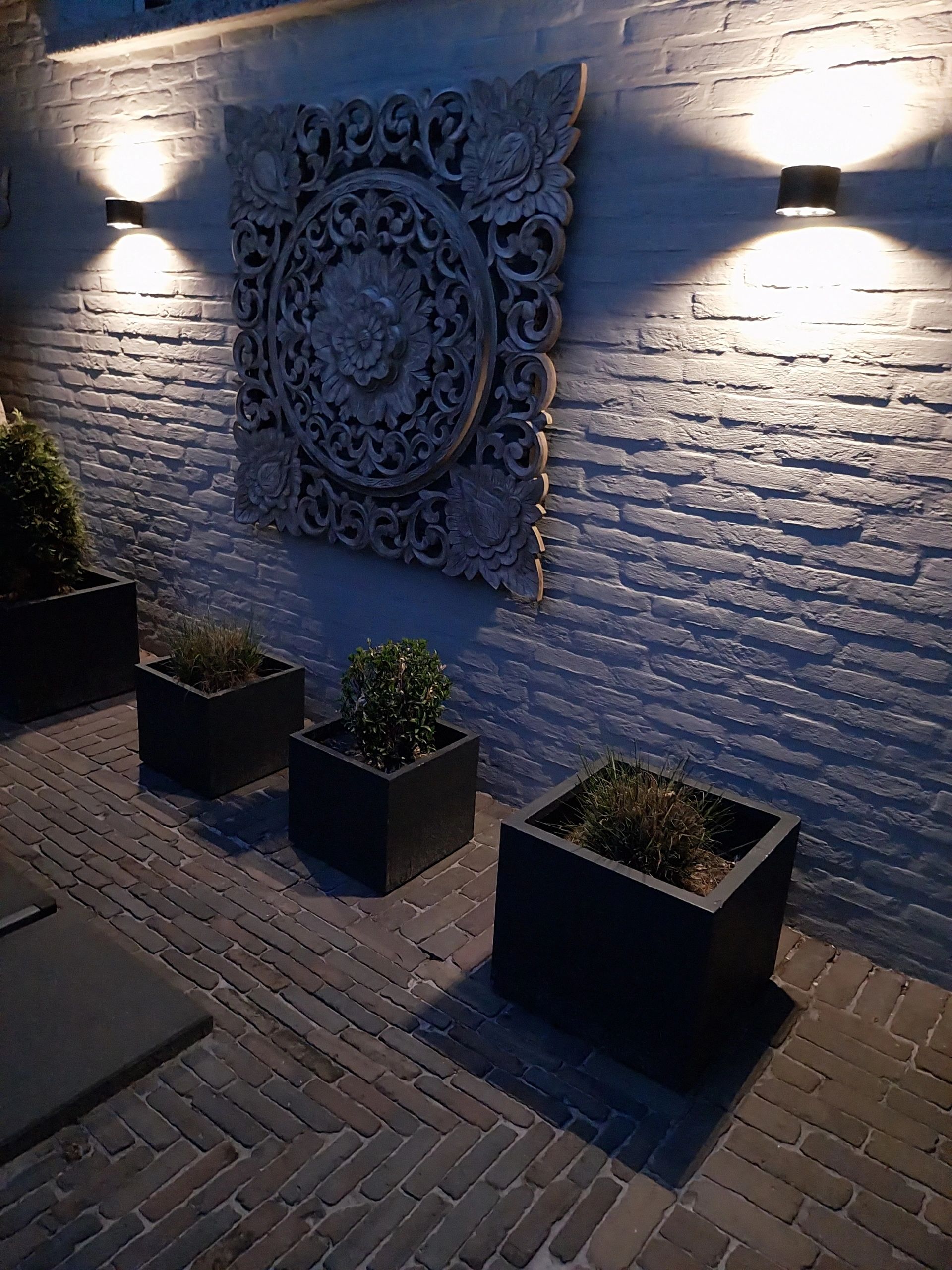 Solar LED wandlamp up downlight Emme rond