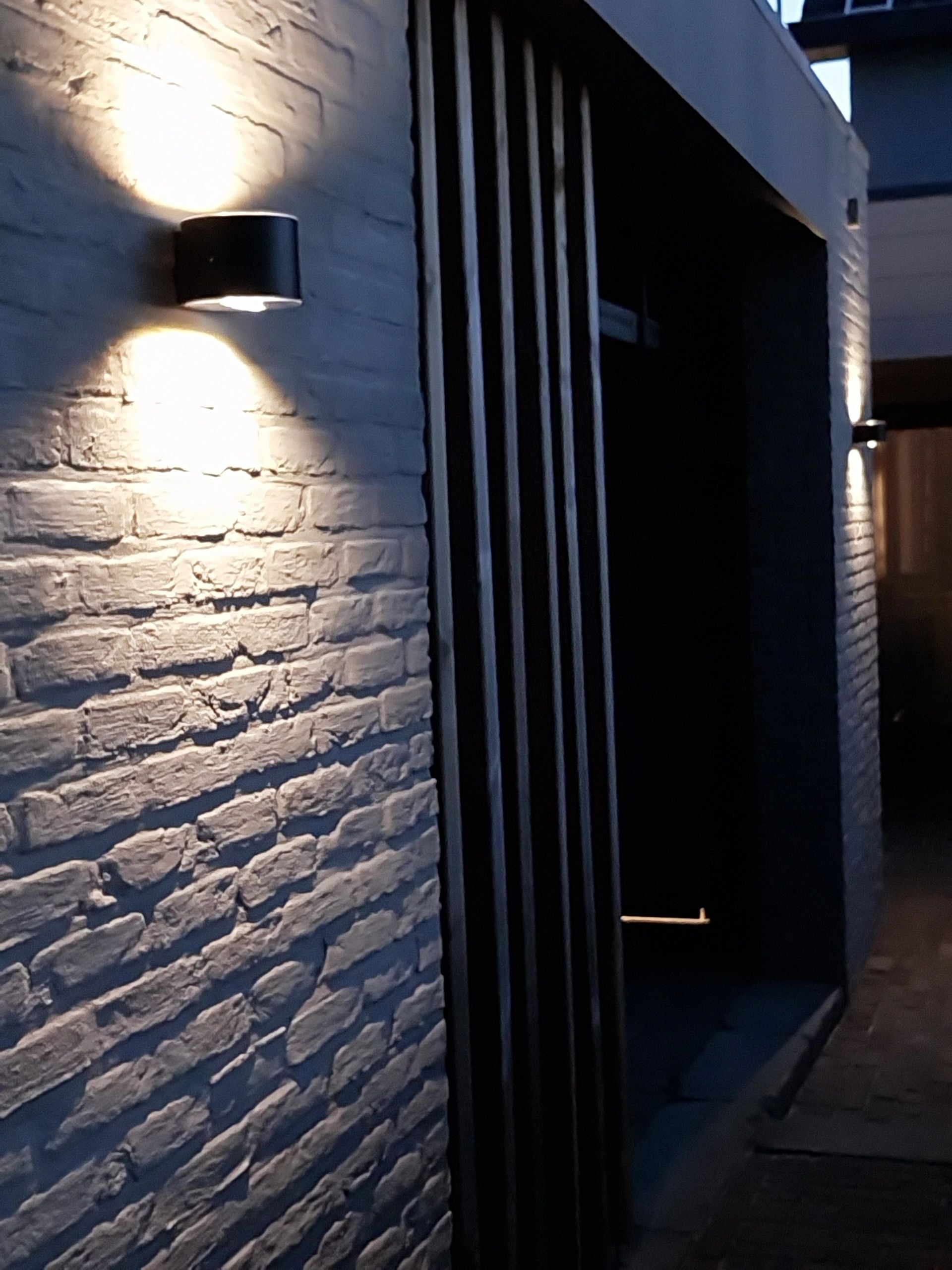 Solar LED wandlamp up downlight Emme rond