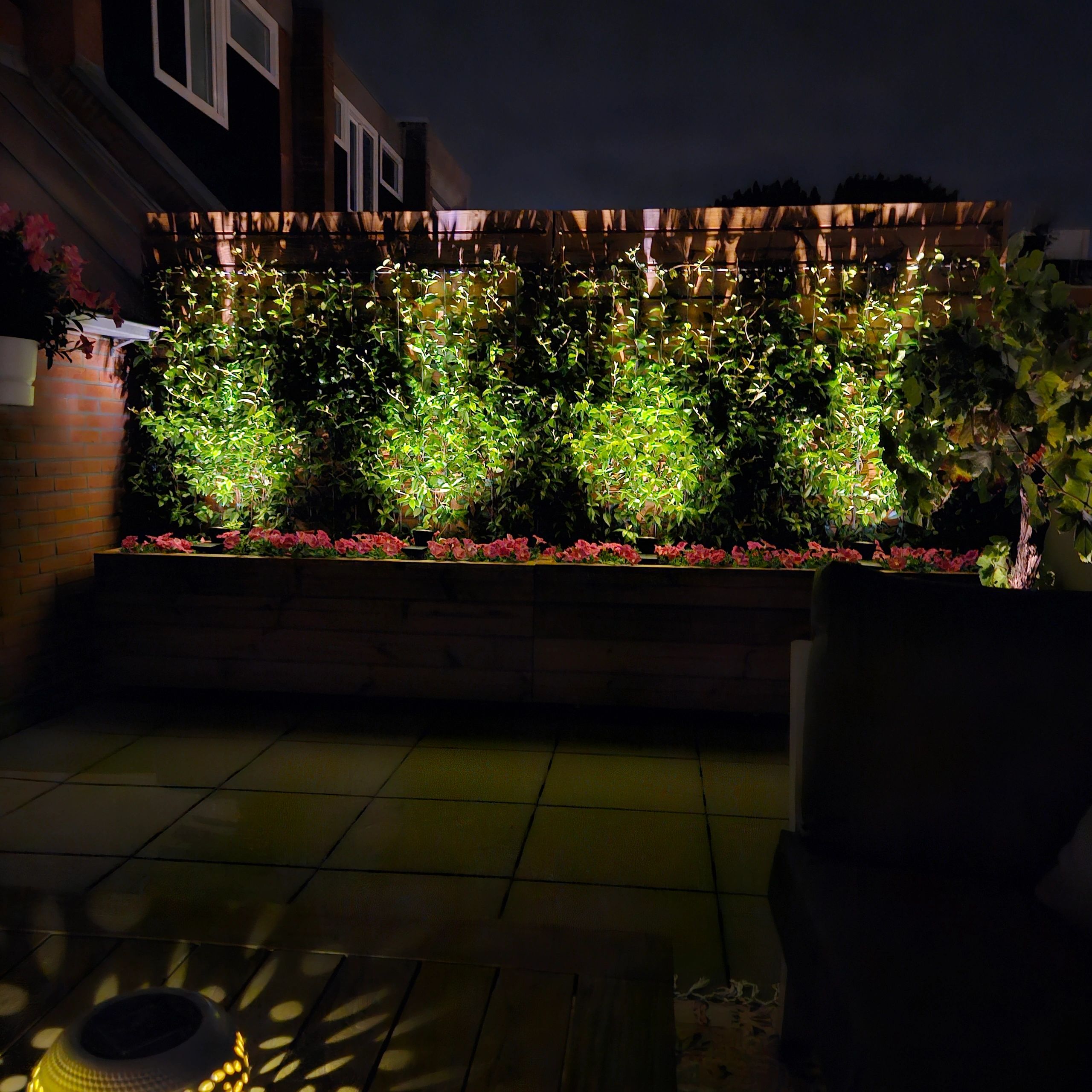 Solar spot Highlight voor wandmontage of grondspies warm wit voordeelset 3
