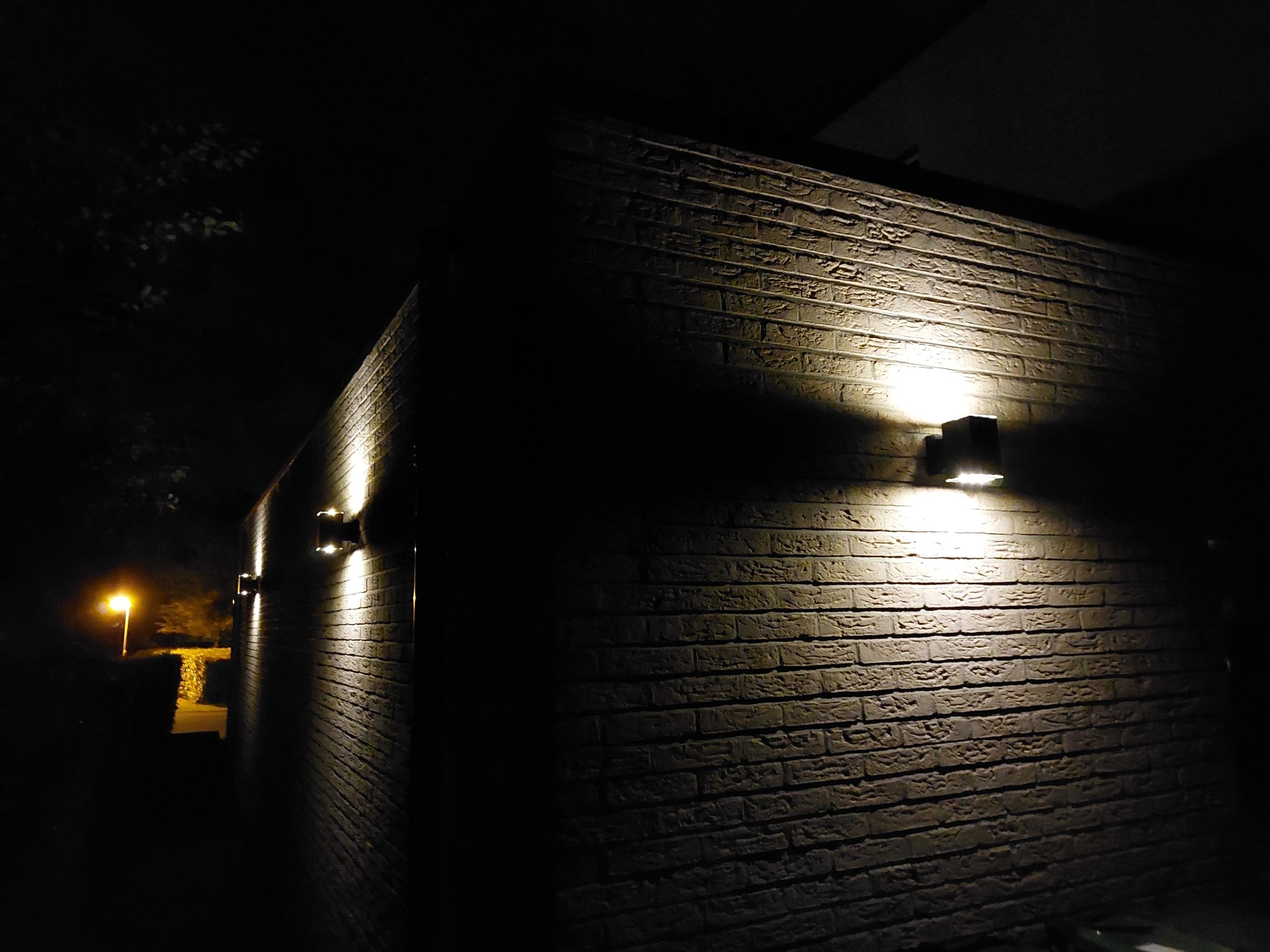 Solar LED wandlamp up downlight Sverre recht - Voordeelset van 2 stuks