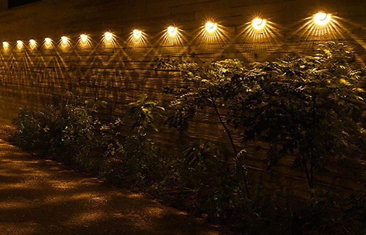 Solar wandlamp Shell op zonne-energie set van 4