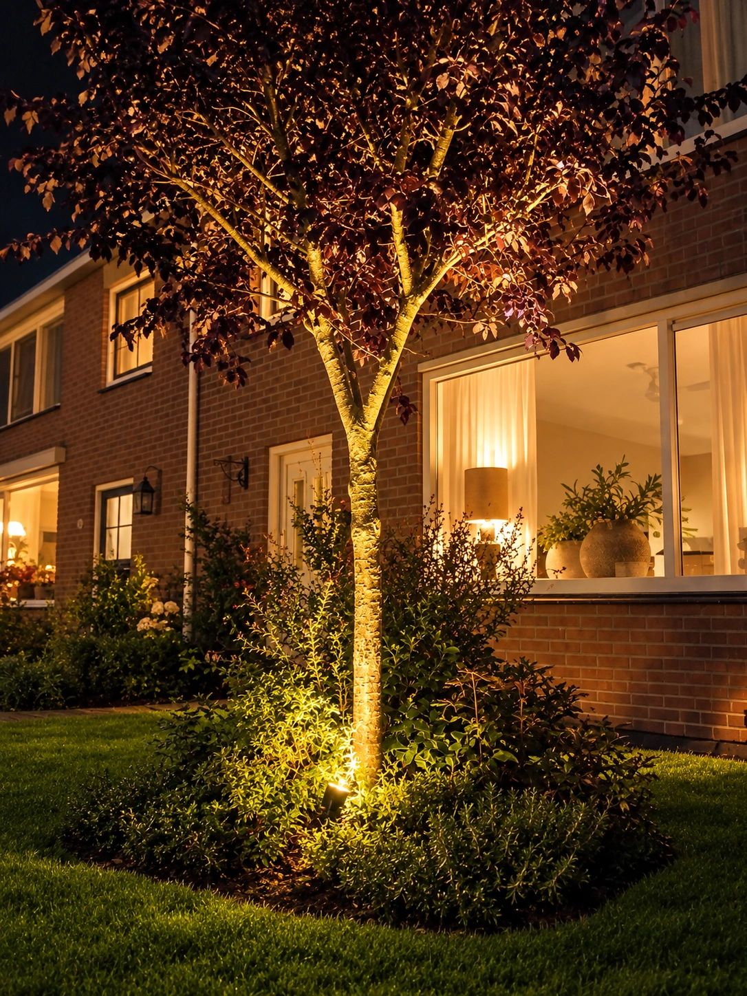 Solar spot Highlight voor wandmontage of grondspies warm wit voordeelset 3