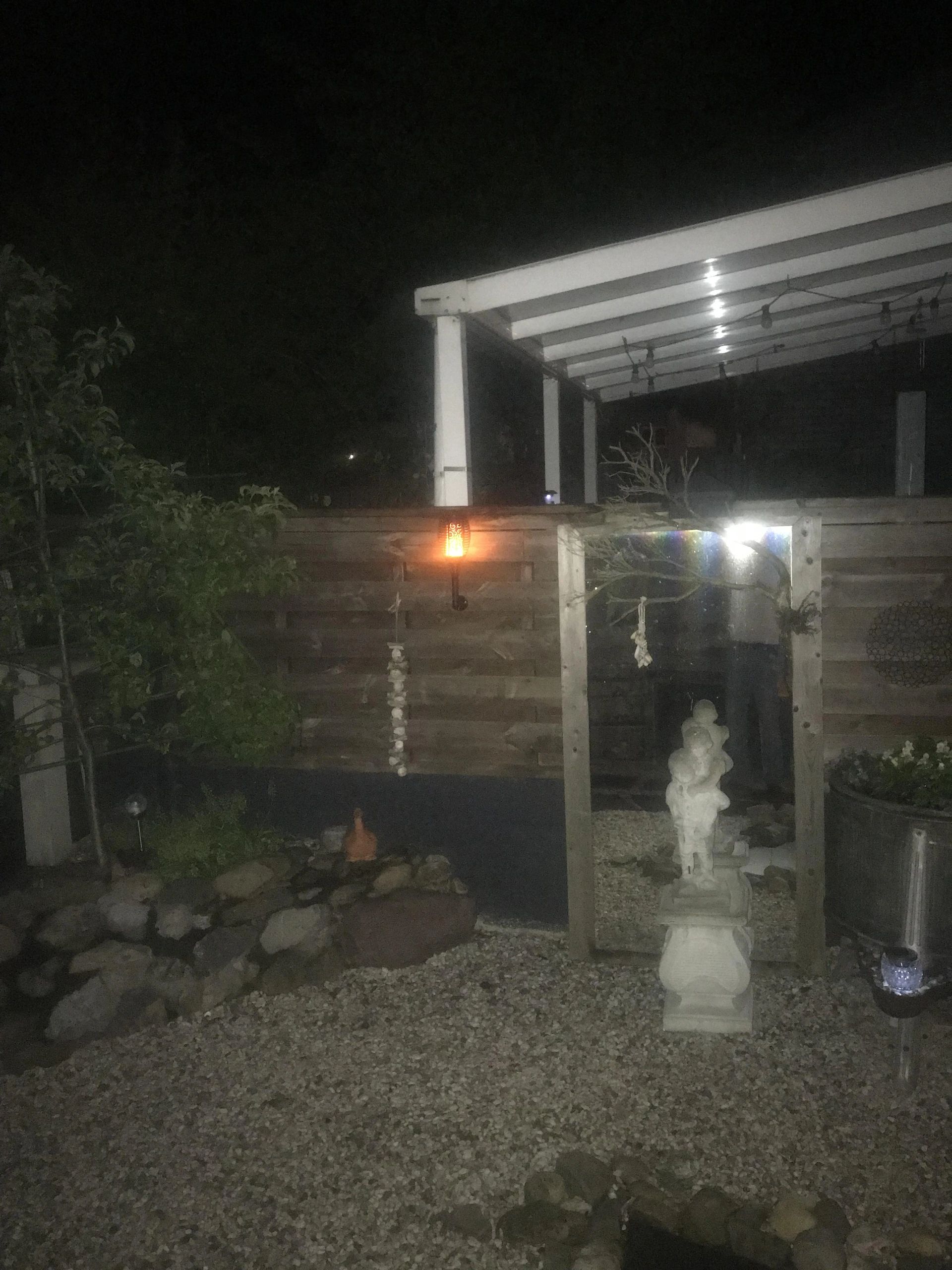 Solarlamp Fakkel zwart met schemersensor