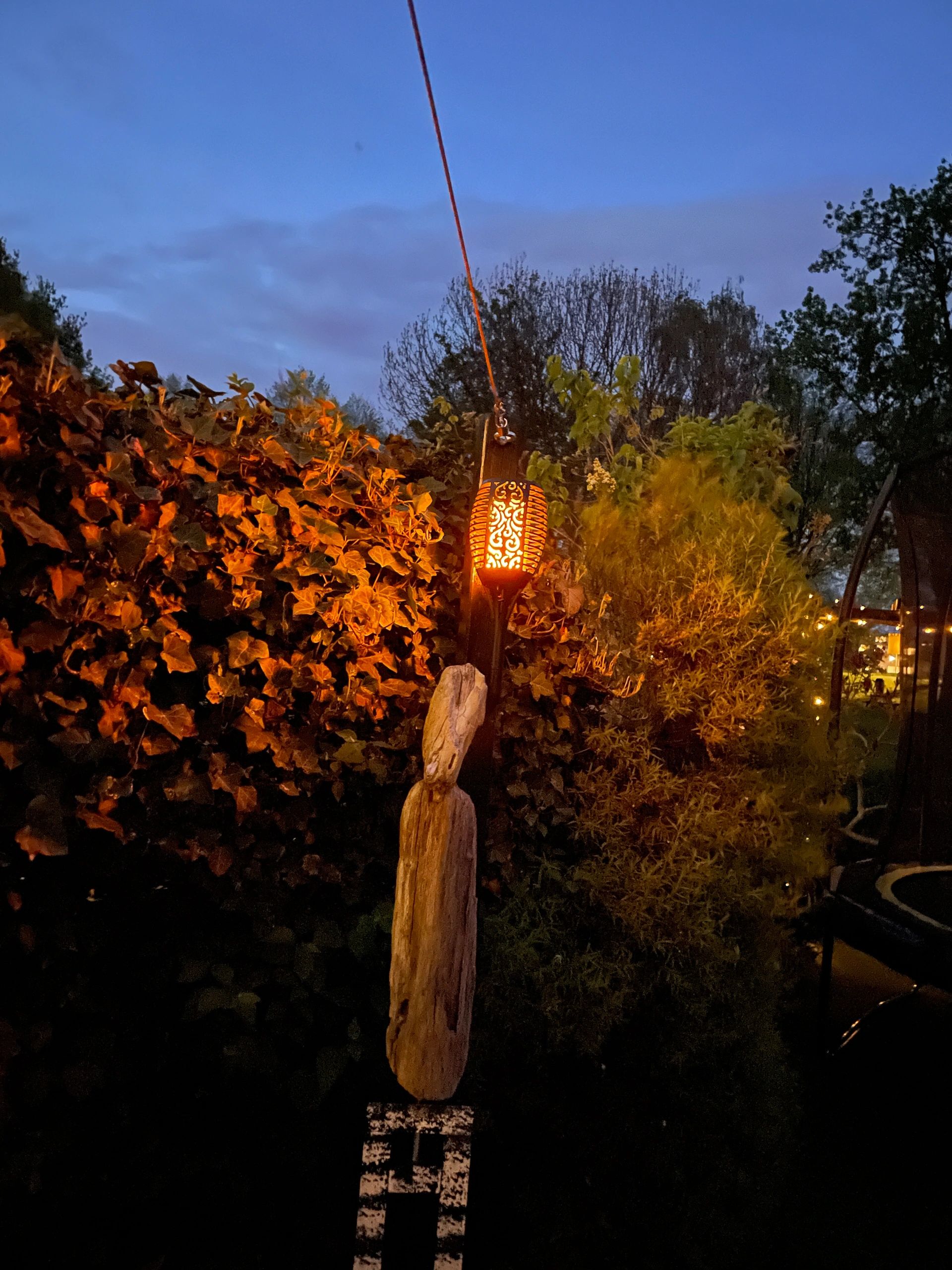 Solarlamp Fakkel zwart met schemersensor