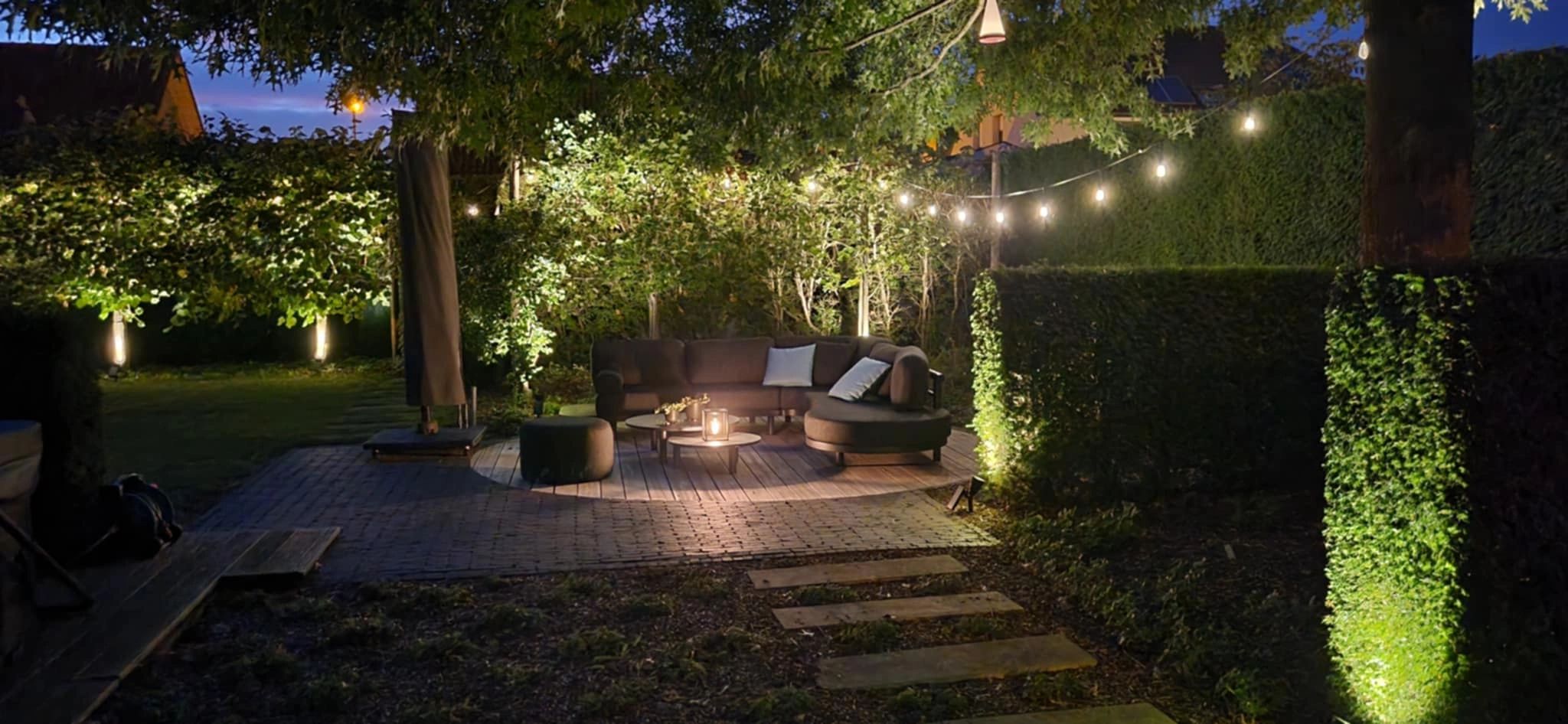 Solar spot Highlight voor wandmontage of grondspies warm wit voordeelset 3