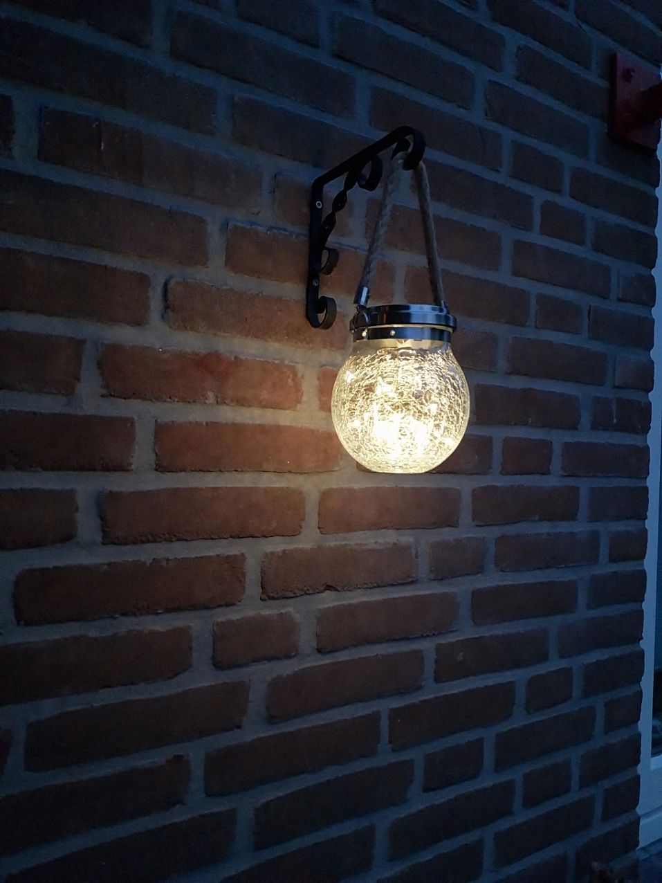 Solar hanglamp Betsy op zonne-energie - Voordeelset 3 stuks - Glazen bol met 30 leds