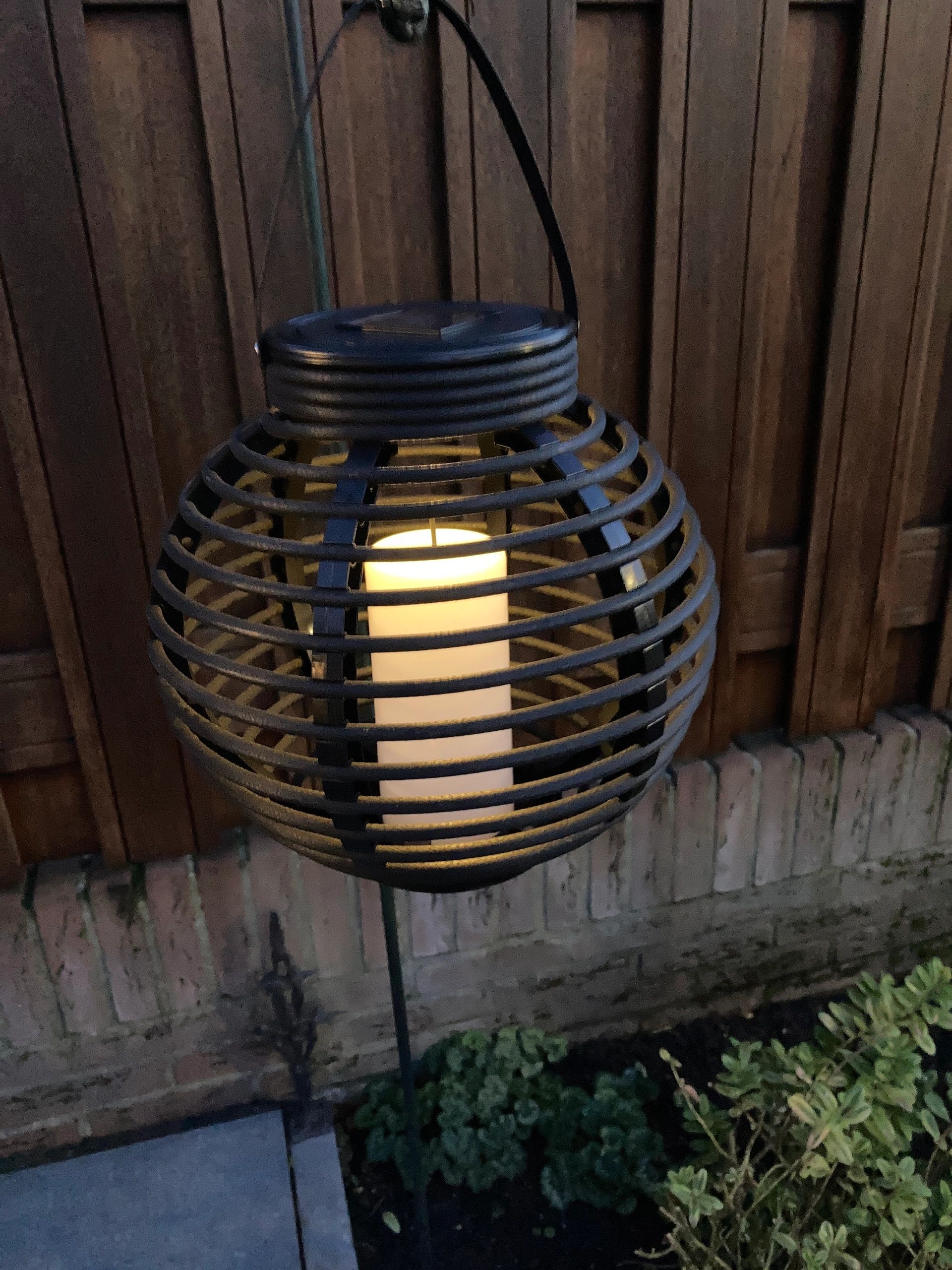 Solar Lantaarn Basket Medium Rotanlook lamp op zonne energie 2017