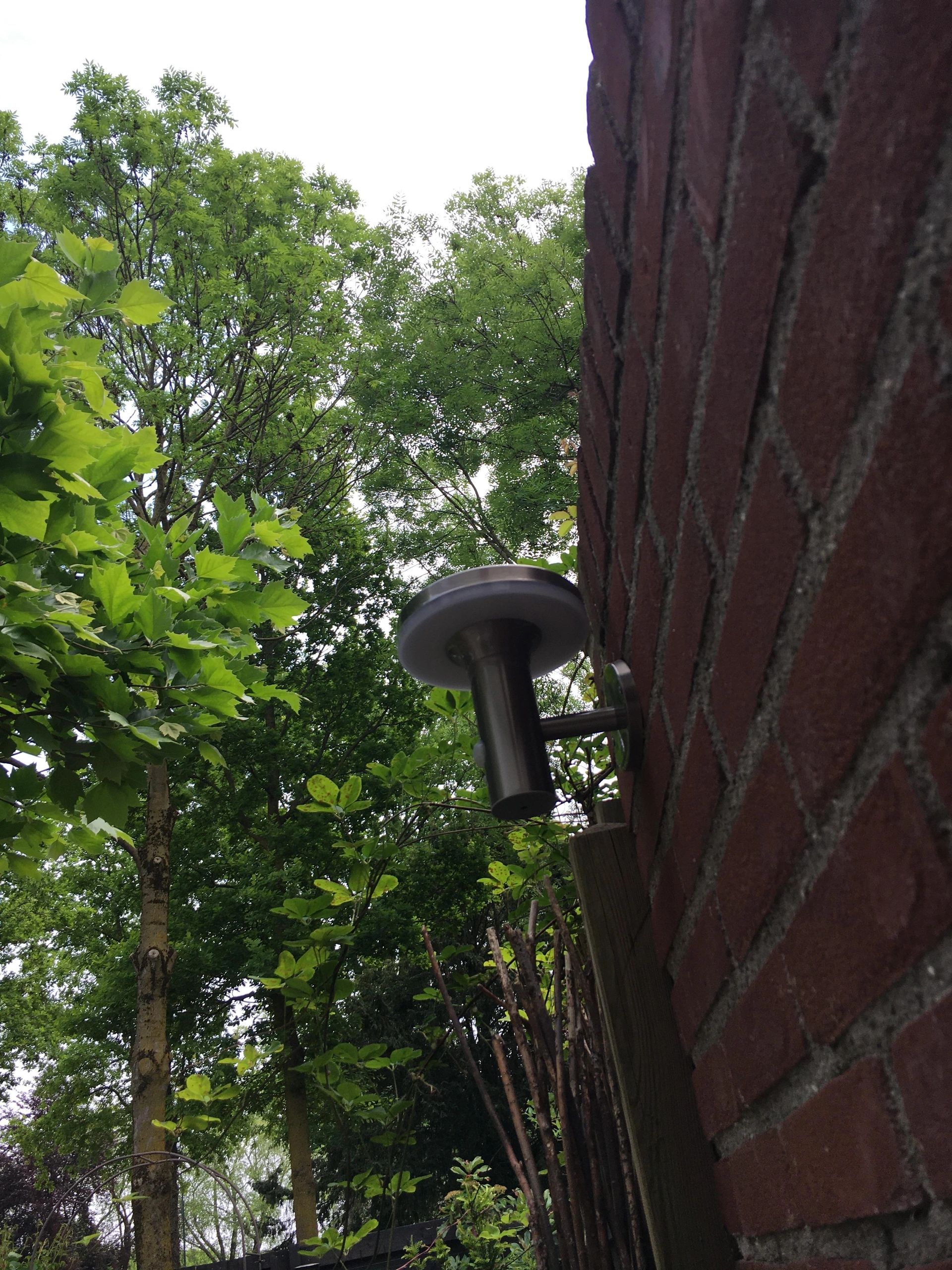 Solar wandlamp Brienz II RVS met sensor