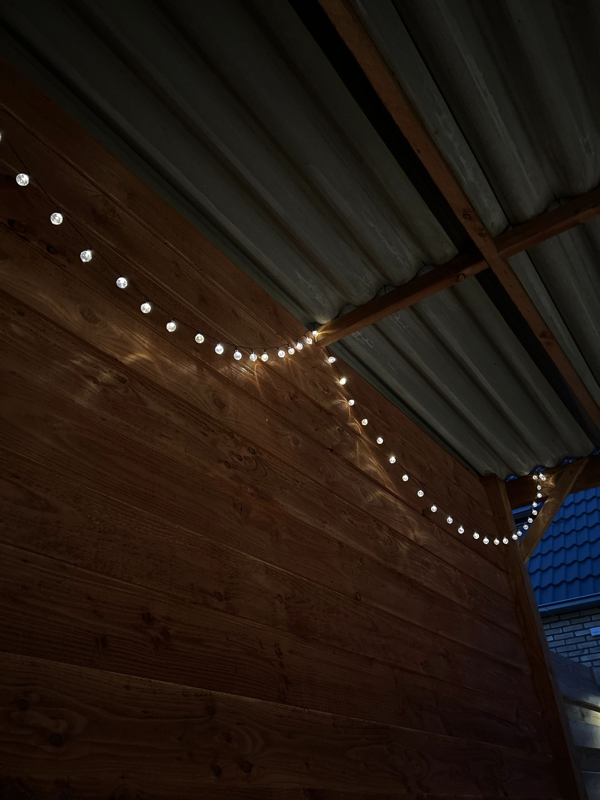 Solar lichtslinger Bubble met 50 warm witte led lampen