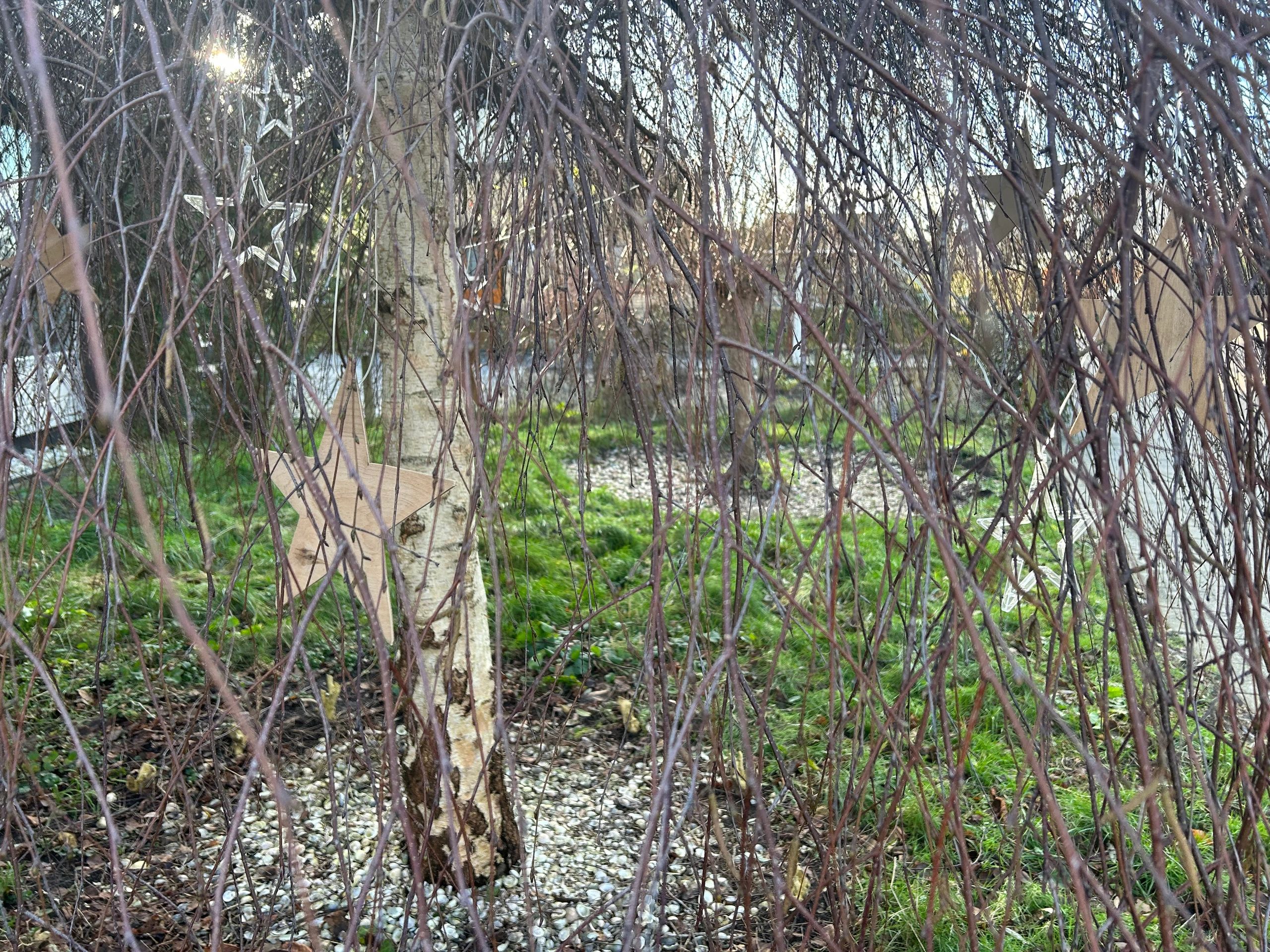 Solar kerstster op zonne-energie - Lichtsnoer met 3 sterren en warm wit licht