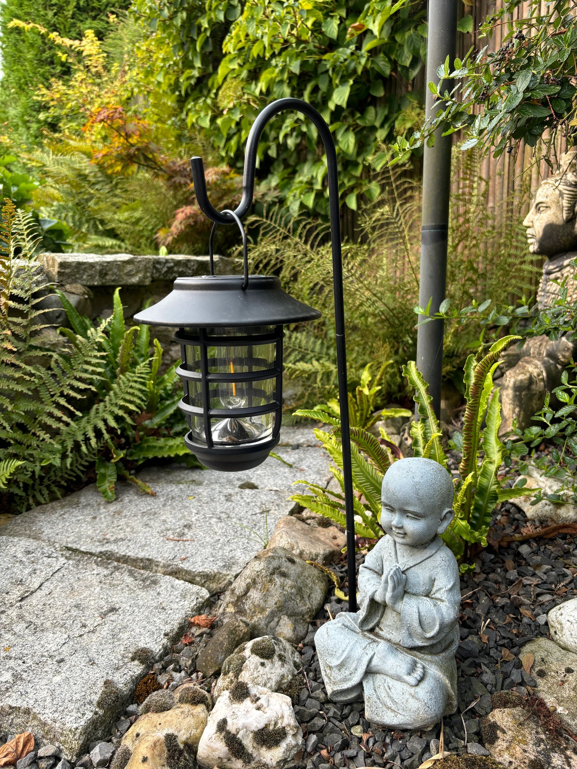 3 stuks Zwarte solarlamp Sting - hanglamp, priklamp en tafellamp-in 1