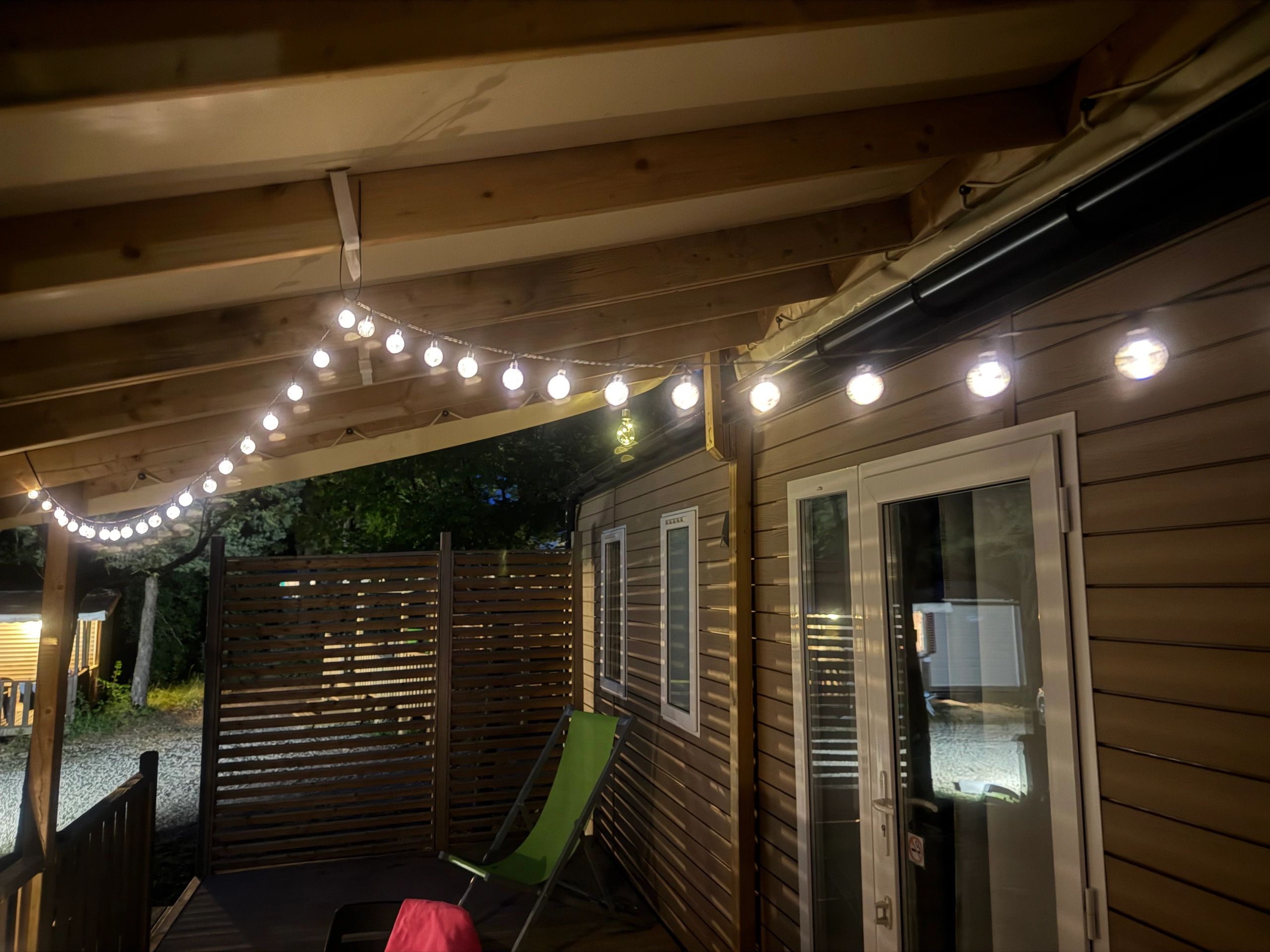 Solar lichtslinger Bubble met 50 warm witte led lampen