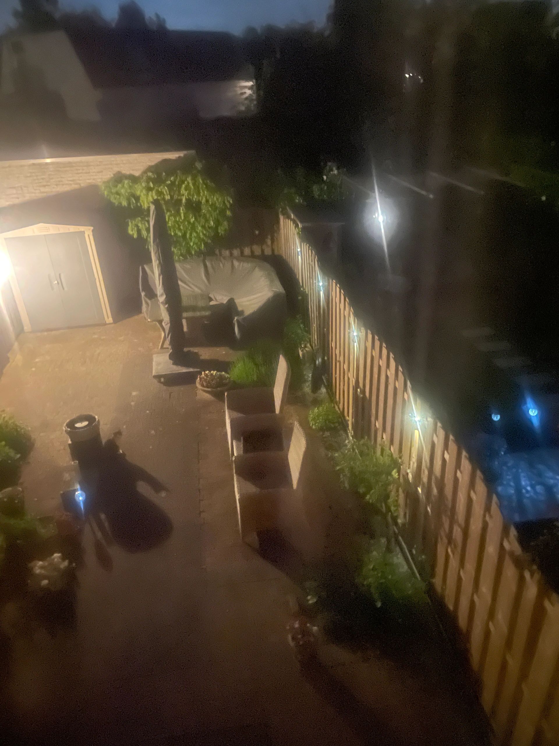 Solar up down wandlamp Roxx met warm en koud wit licht set van 2