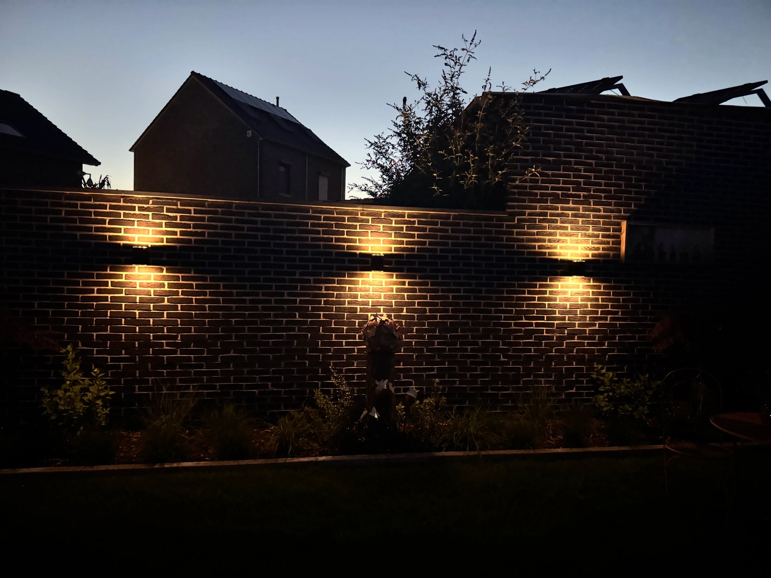 Solar LED wandlamp up downlight Sverre rond - Voordeelset van 2 stuks