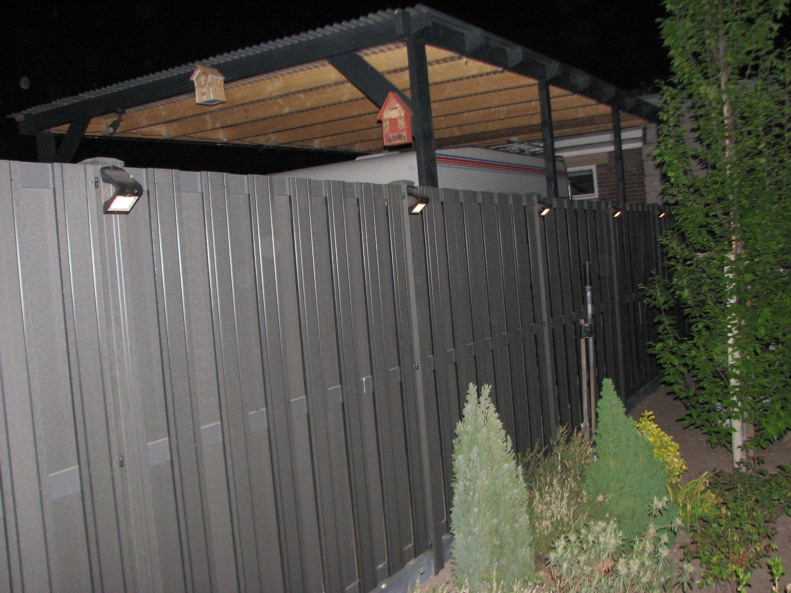 Solar wandlamp Carl met 14 leds en bewegingsmelder op zonne energie