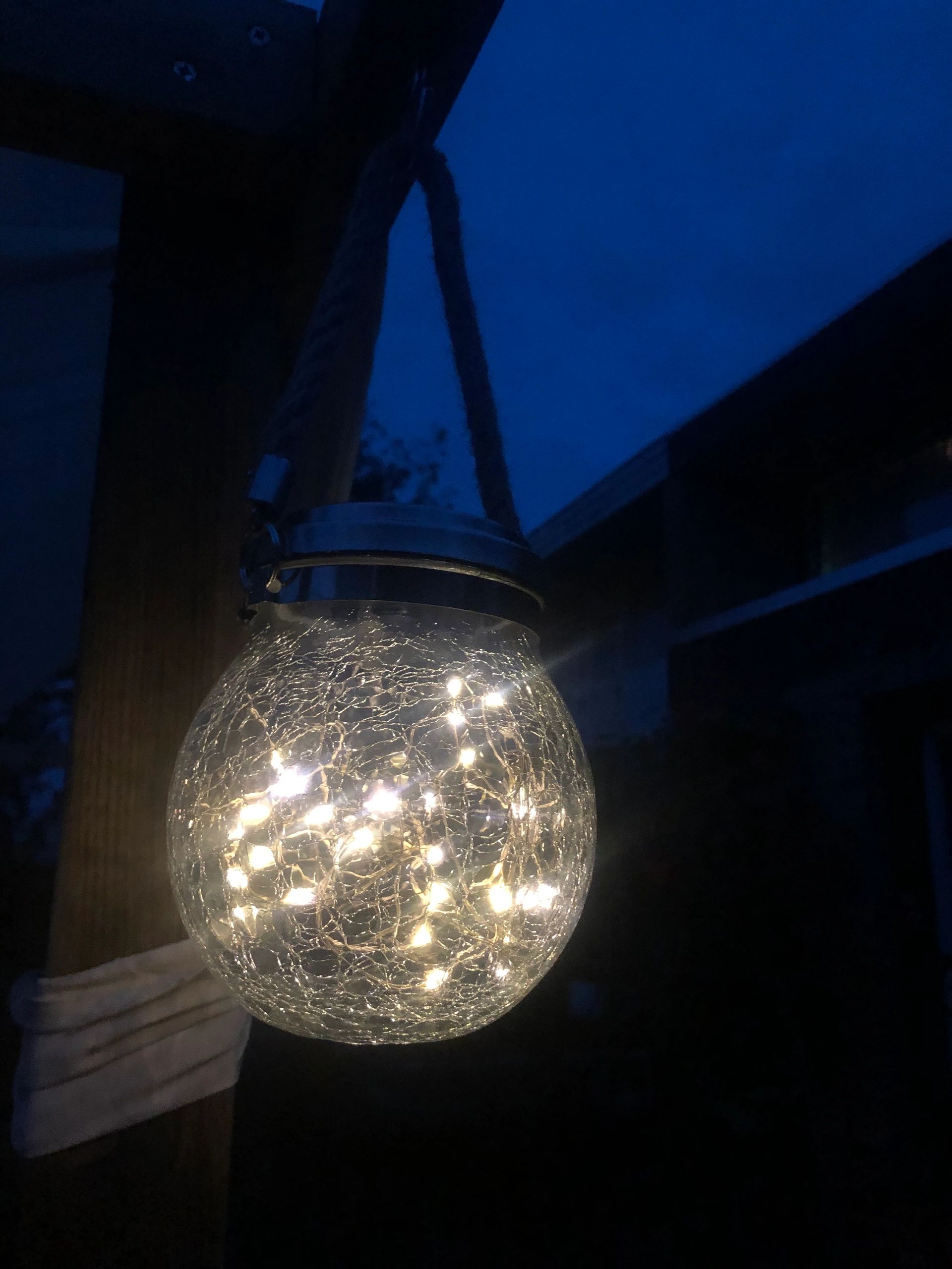 Solar hanglamp Betsy op zonne-energie - Voordeelset 3 stuks - Glazen bol met 30 leds