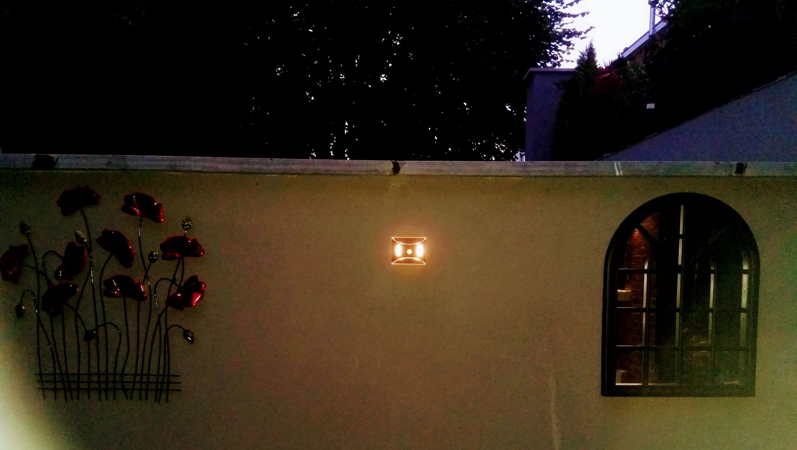 Solar RVS buitenlamp Glare met bewegingssensor - Moderne wandlamp op zonne-energie