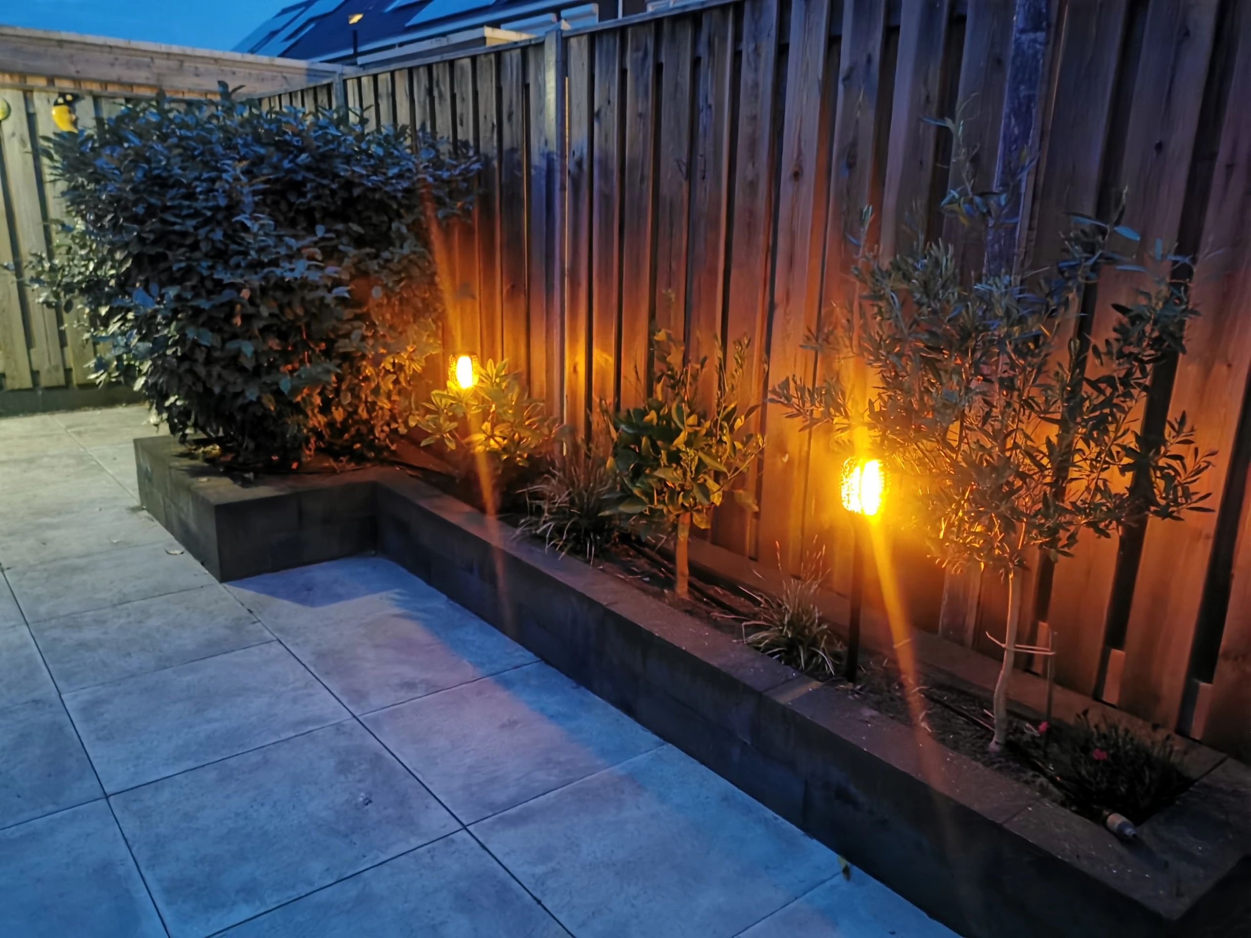 Solarlamp Fakkel voordeelset zwart met schemersensor