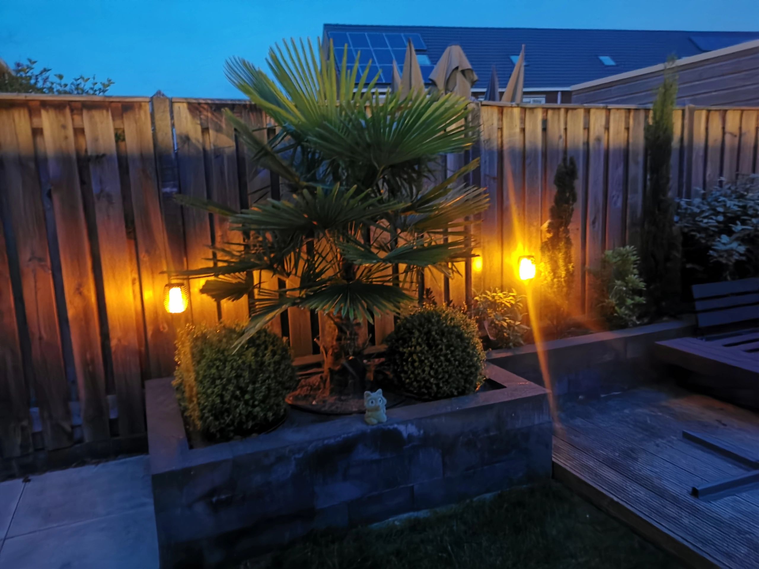 Solarlamp Fakkel voordeelset zwart met schemersensor