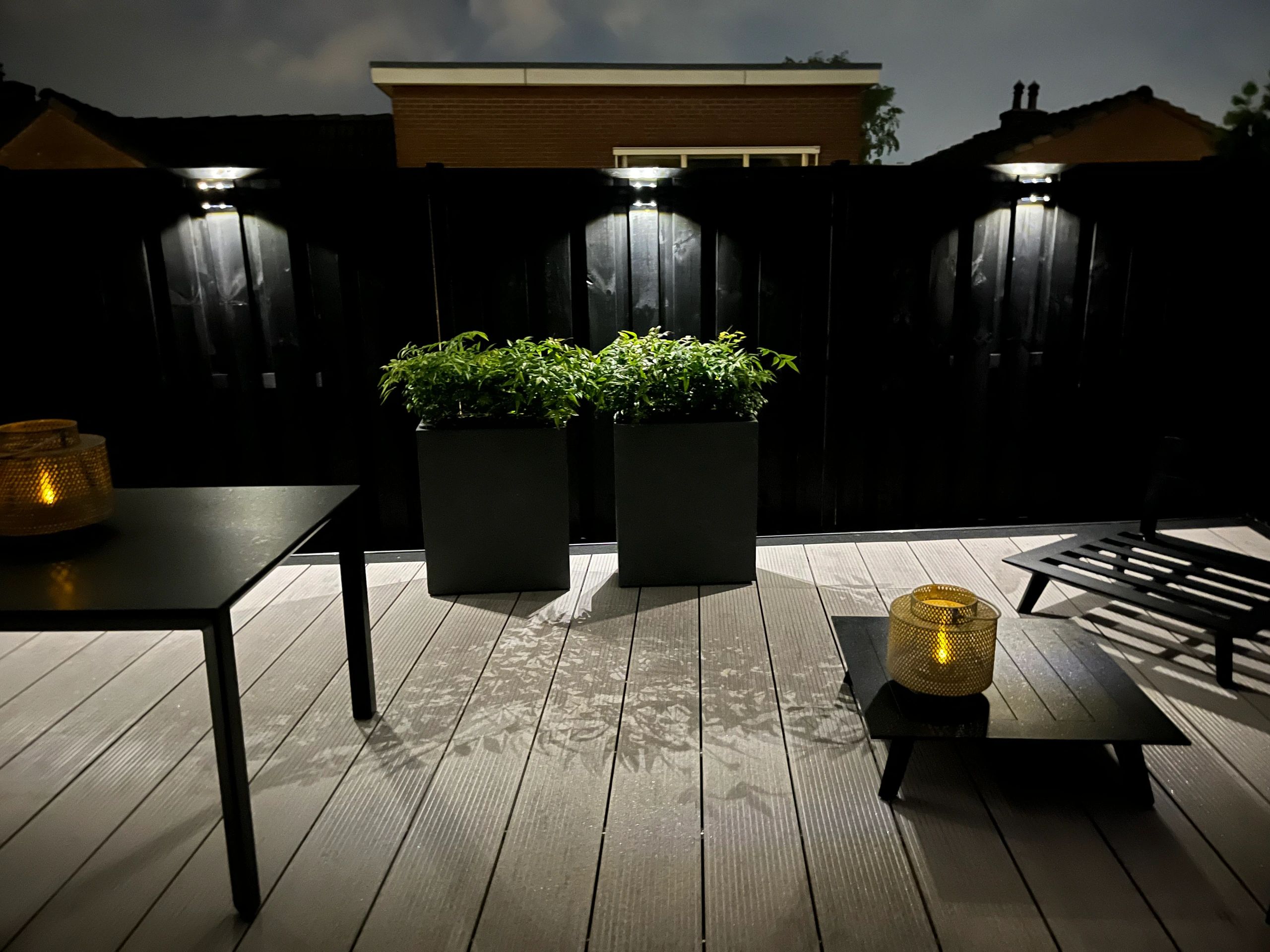 Solar LED wandlamp up downlight Emme recht