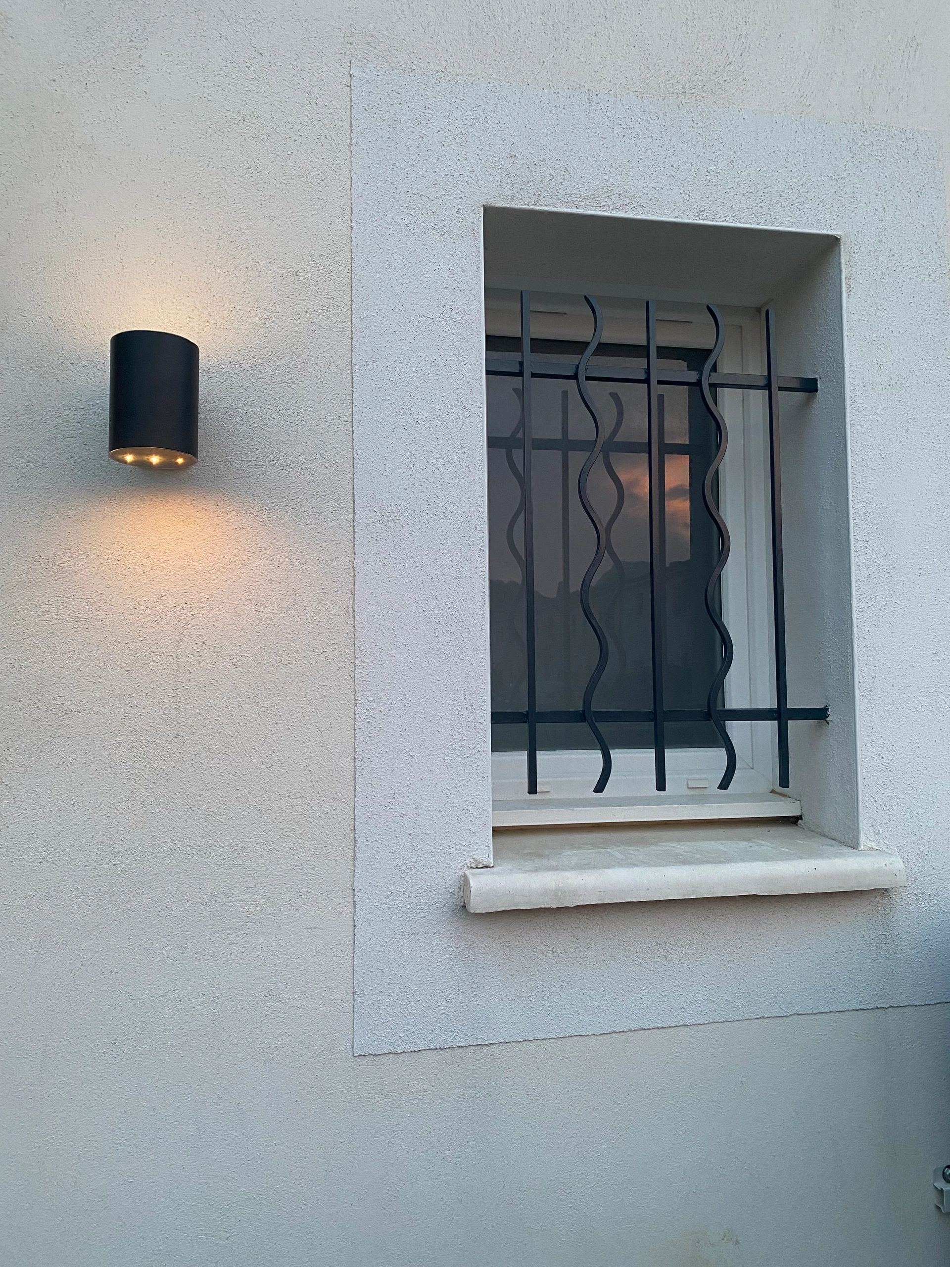 Solar LED wandlamp up downlight Sverre rond - Voordeelset van 2 stuks
