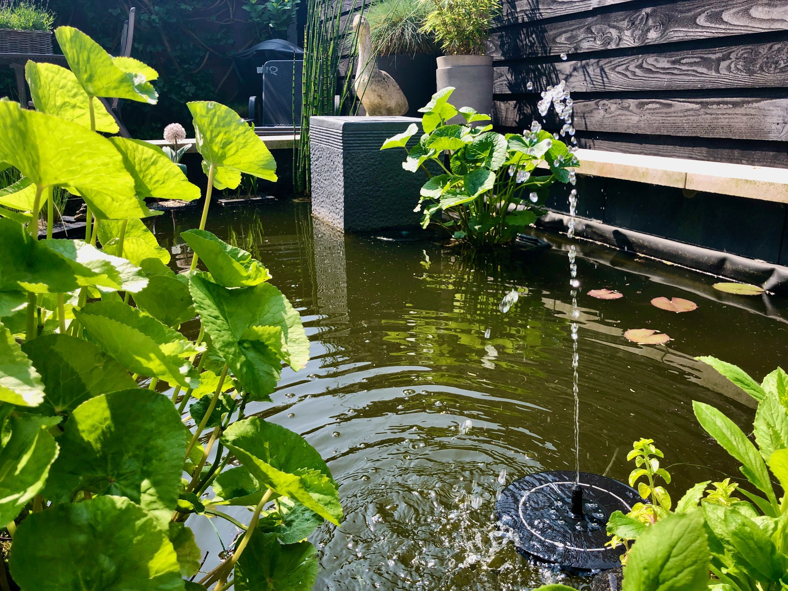 Solar fontein Jet - Fontein op zonne energie - Warm wit licht - Meerdere effecten