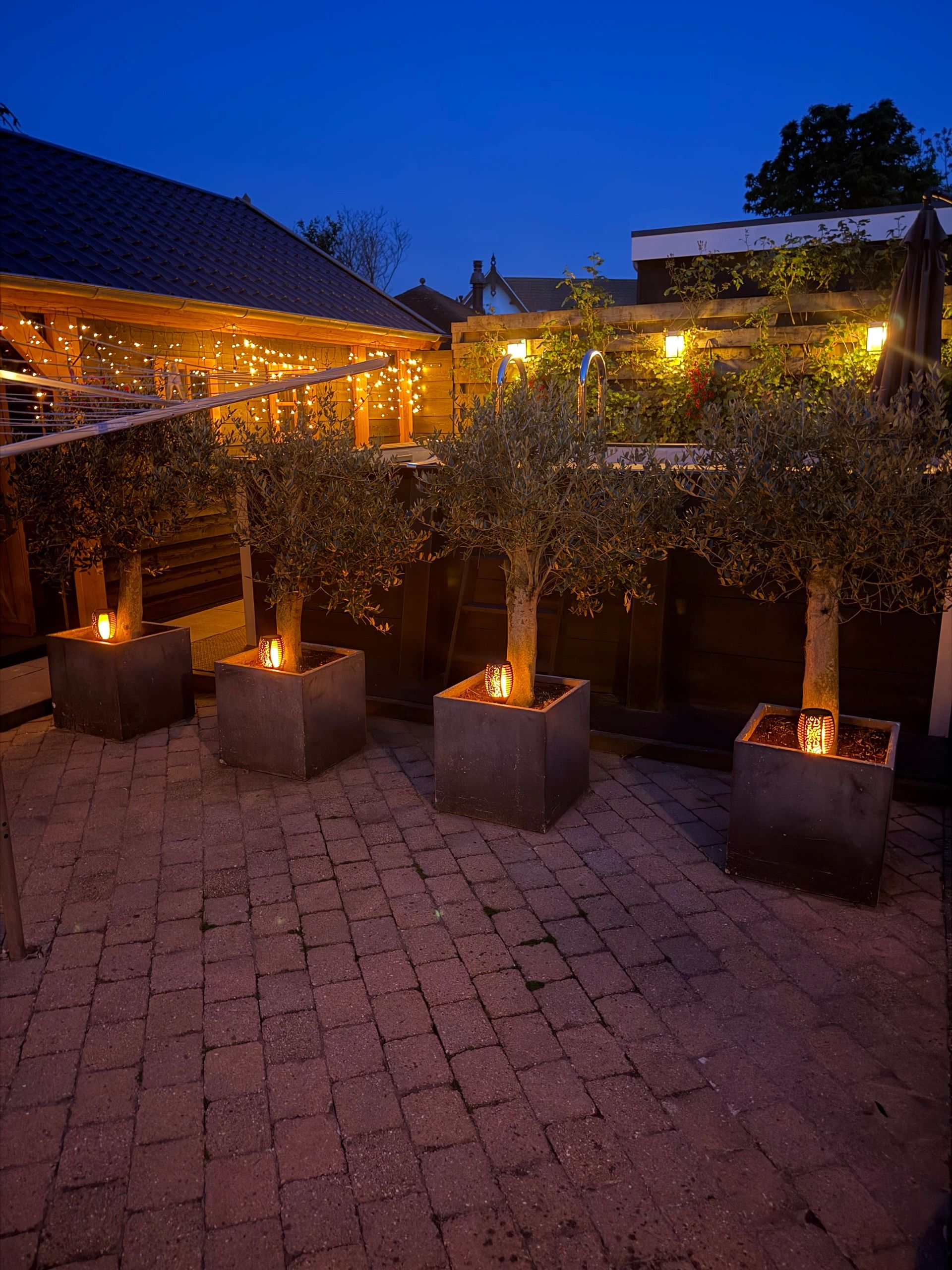Solarlamp Fakkel voordeelset 3 zwart met schemersensor