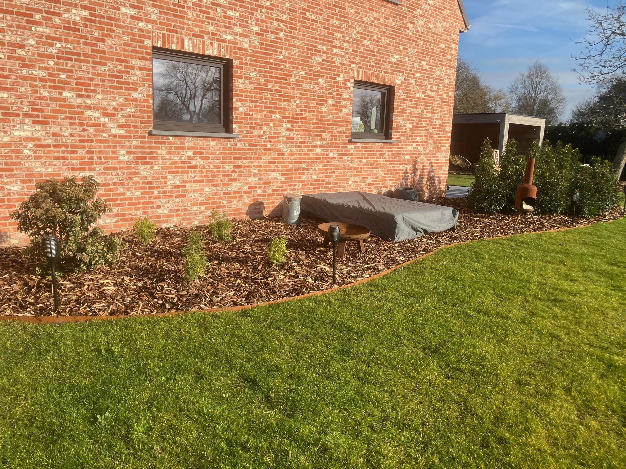 Solarlamp Fakkel voordeelset zwart met schemersensor