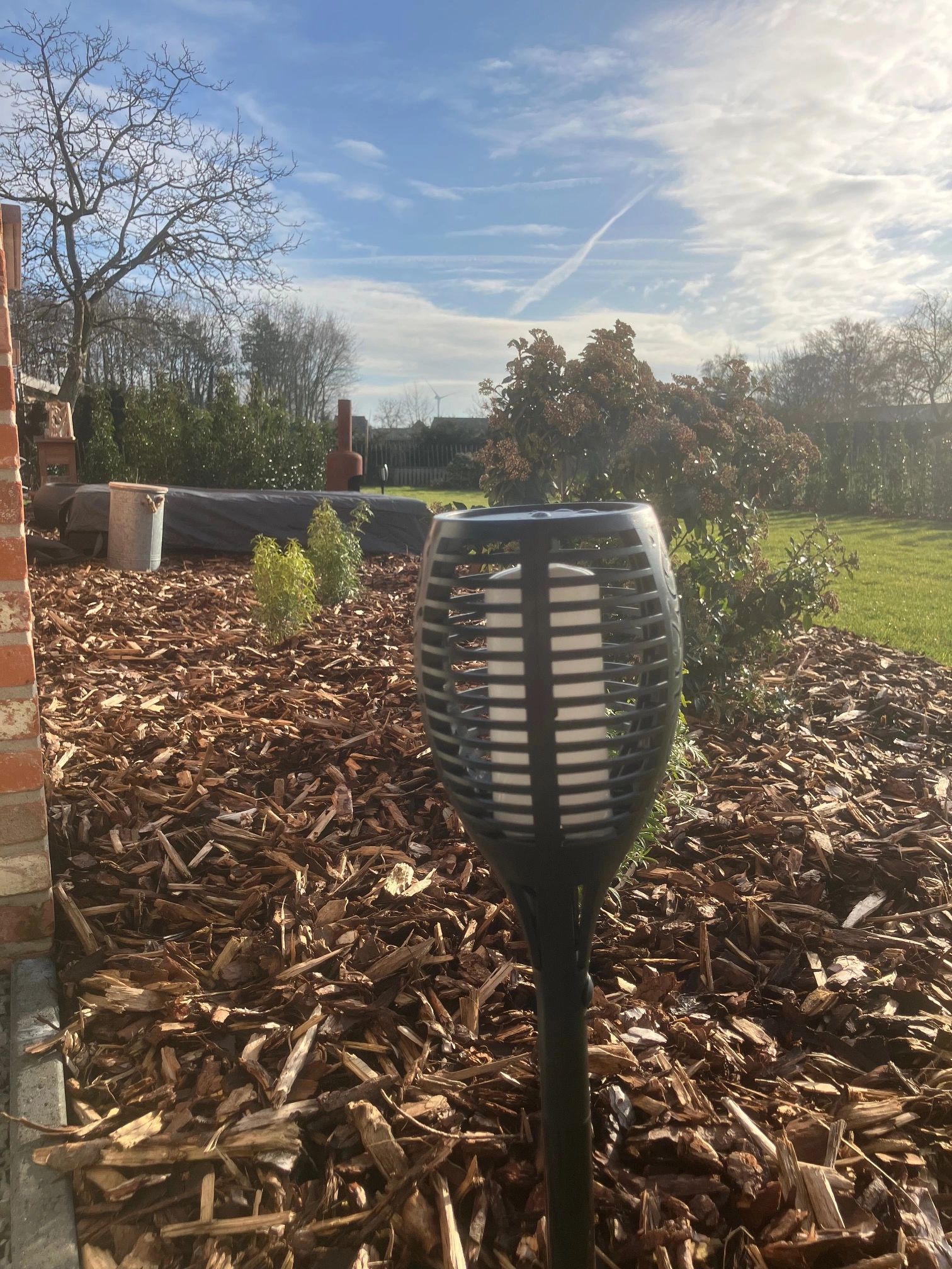 Solarlamp Fakkel voordeelset zwart met schemersensor