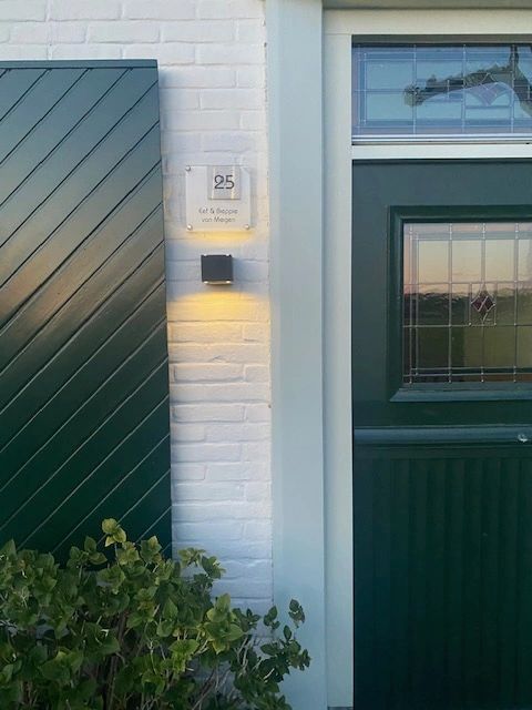 Solar LED wandlamp up downlight Emme recht